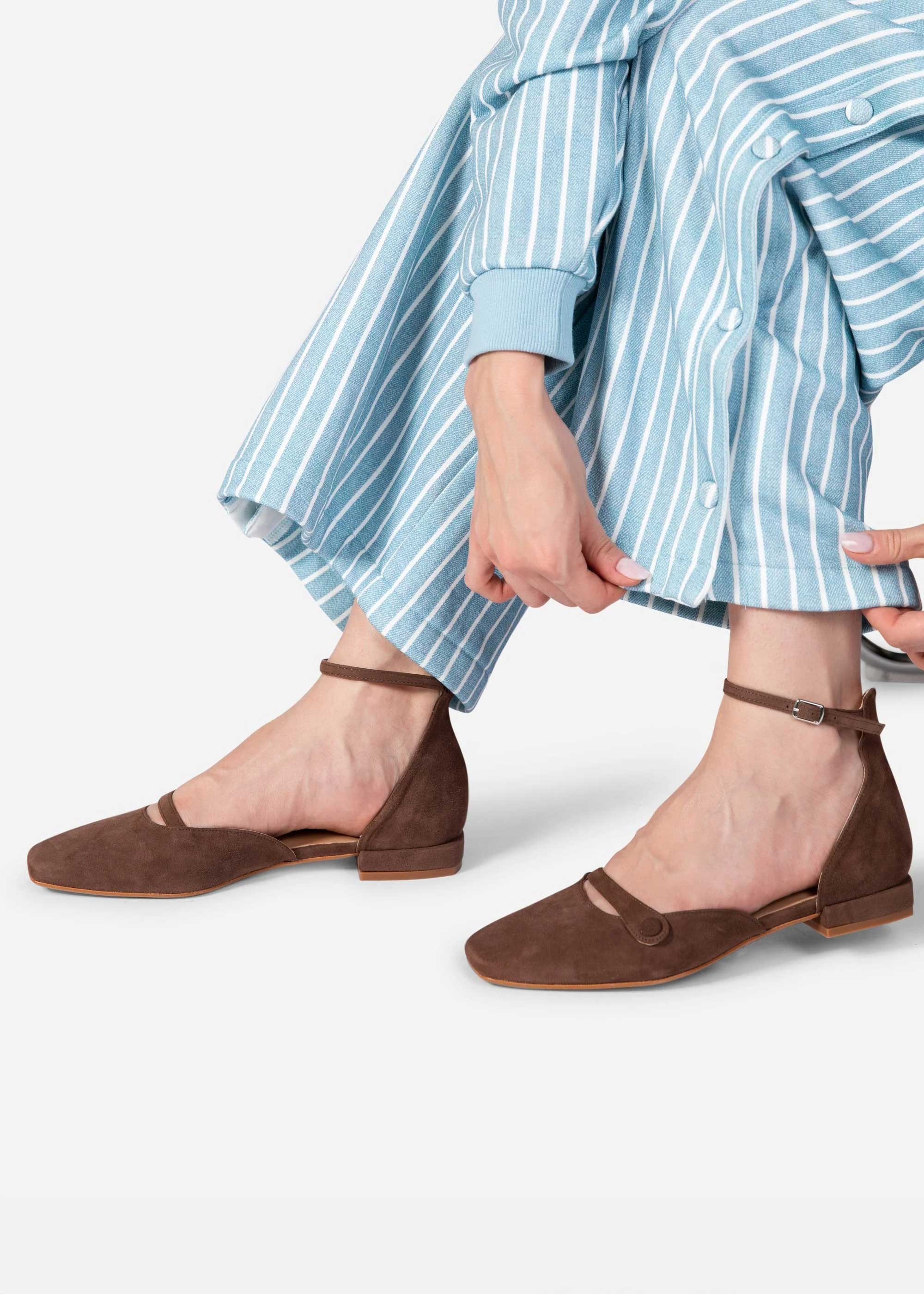 Intentionally Blank - Iris Suede Mary Jane Flat -