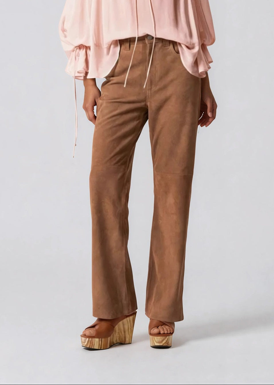 & Other Stories - Melissa Suede Trousers - Brown -