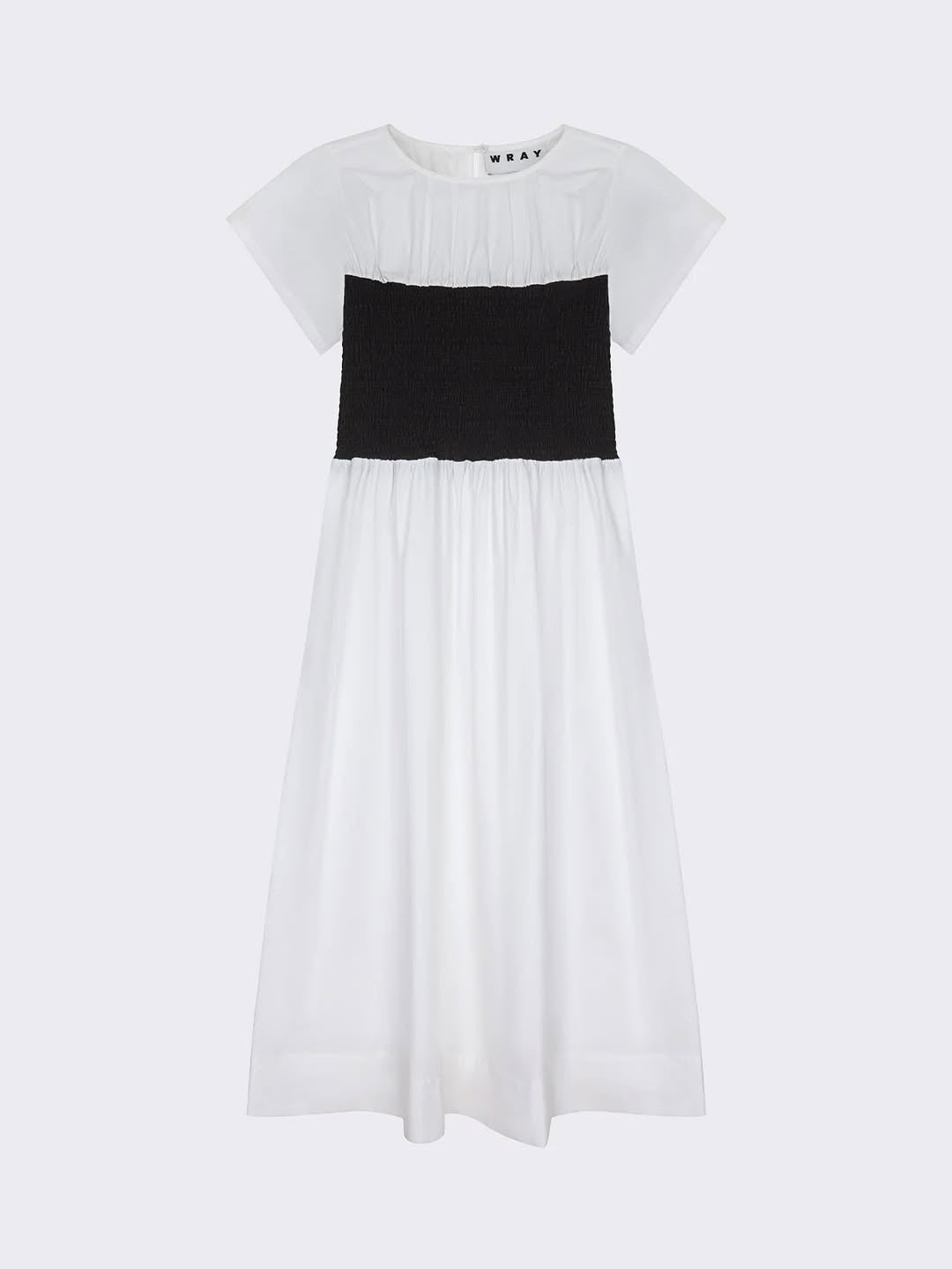 WRAY - London Dress - White/Black -
