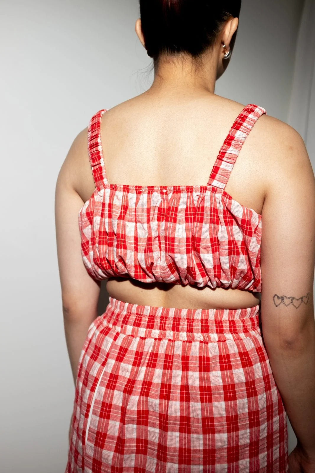 et Tigre - Louise Top in Red + White Gingham -