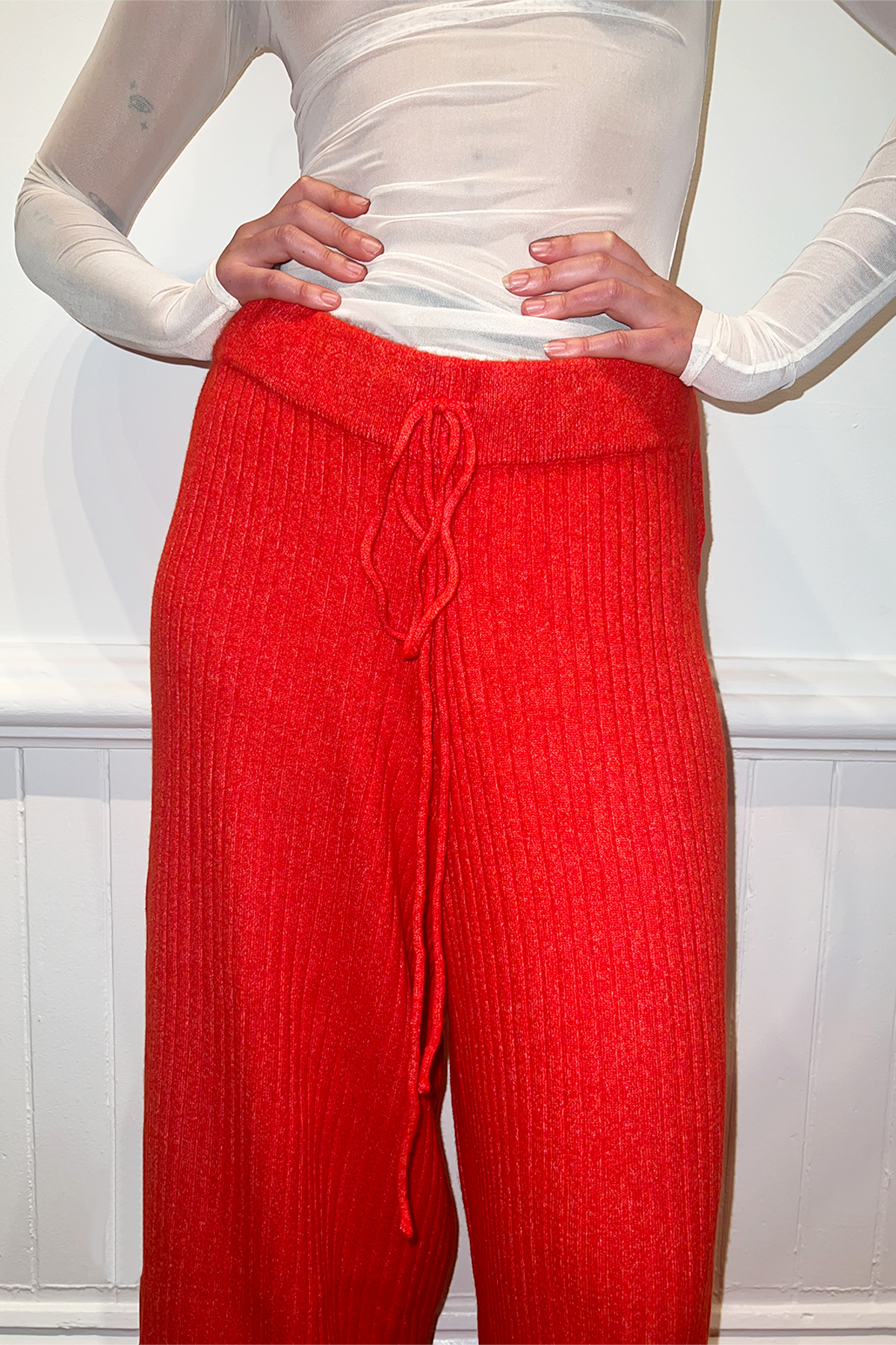 WRAY - Margaux Knit Pant - Cherry Tomato -