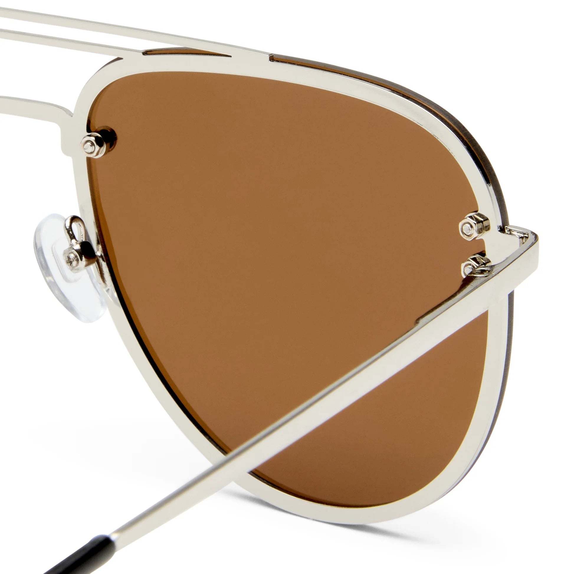 Aire - Quartz Sunglasses - Silver/Brown Mono -