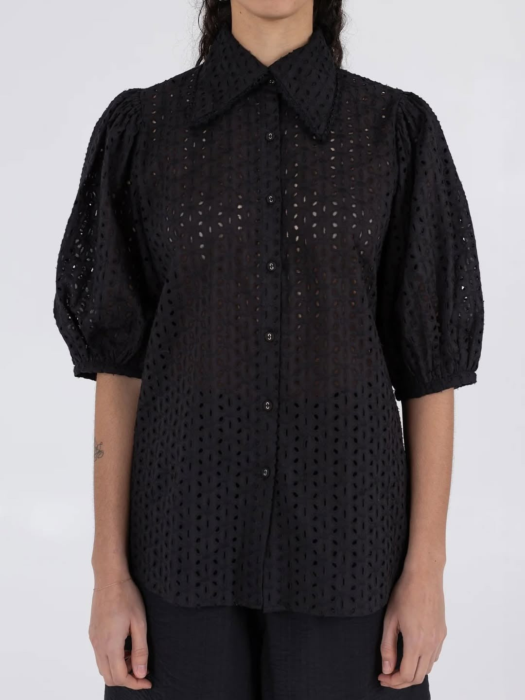 WRAY - Madeline Top - Black Eyelet -