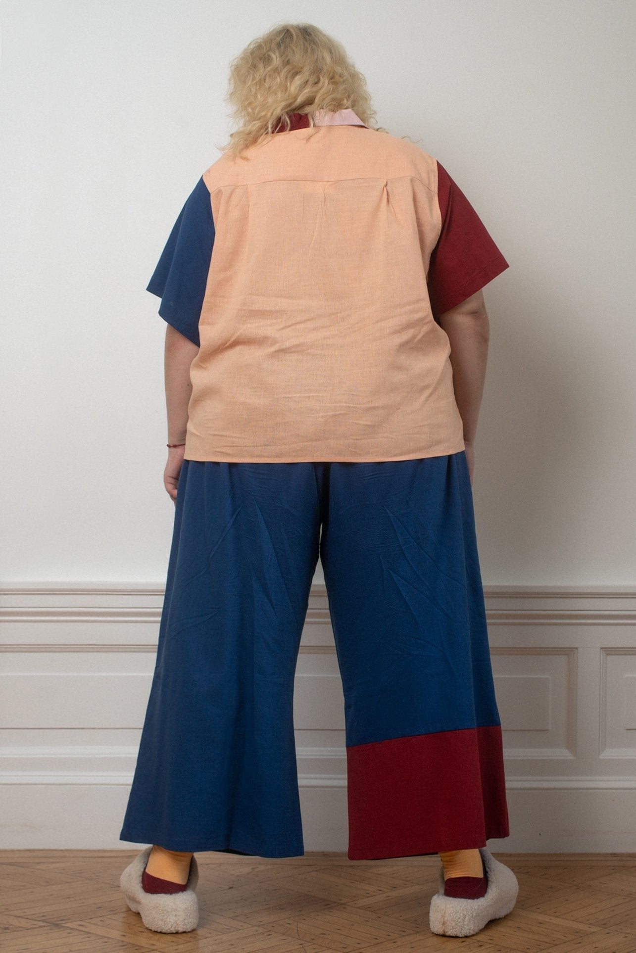 WRAY - Lounge Top - Peach Block -