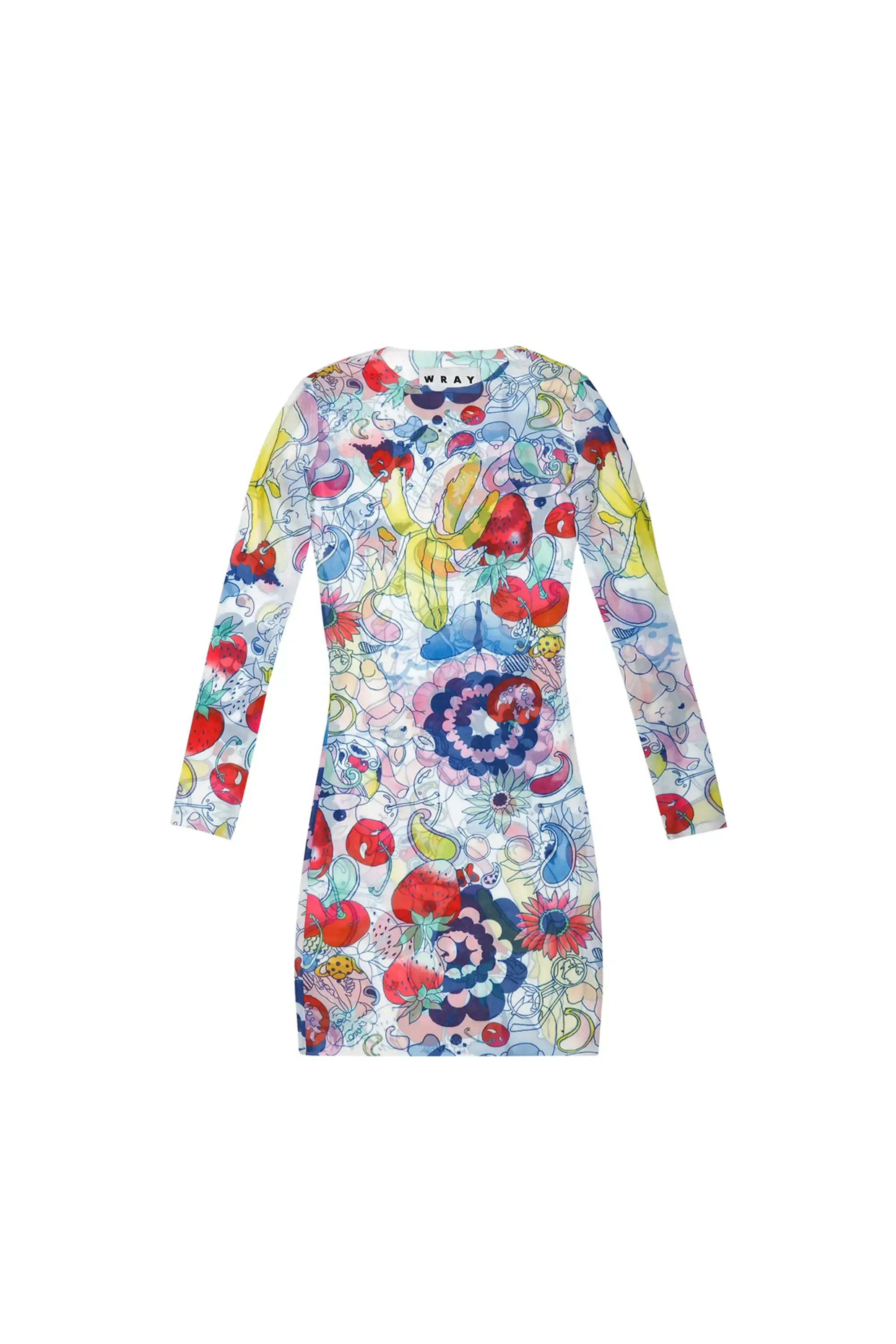 WRAY - Mesh Long Sleeve Mini Dress - Afternoon Delight -