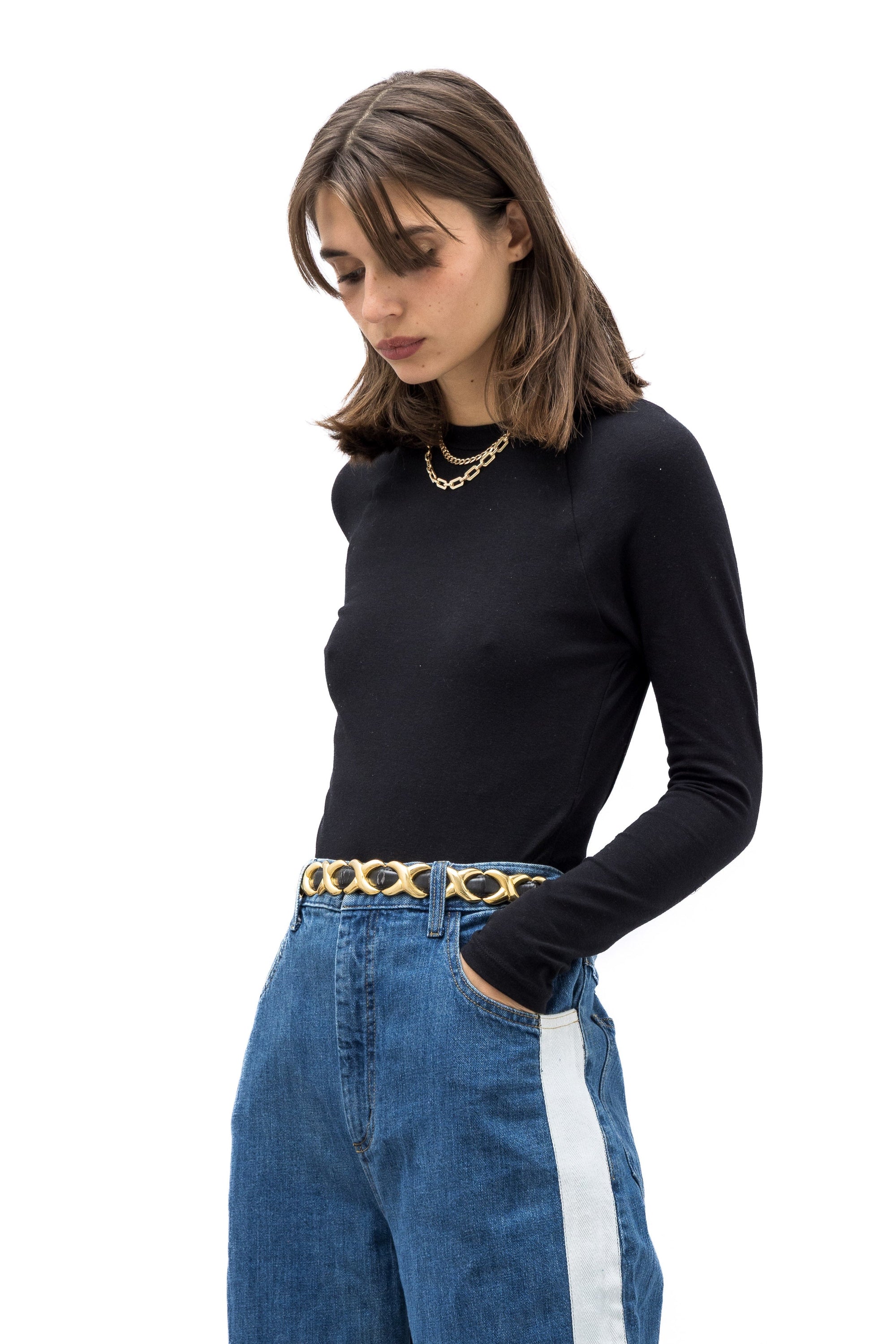 Toit Volant - Raglan Open Back Top - Black -