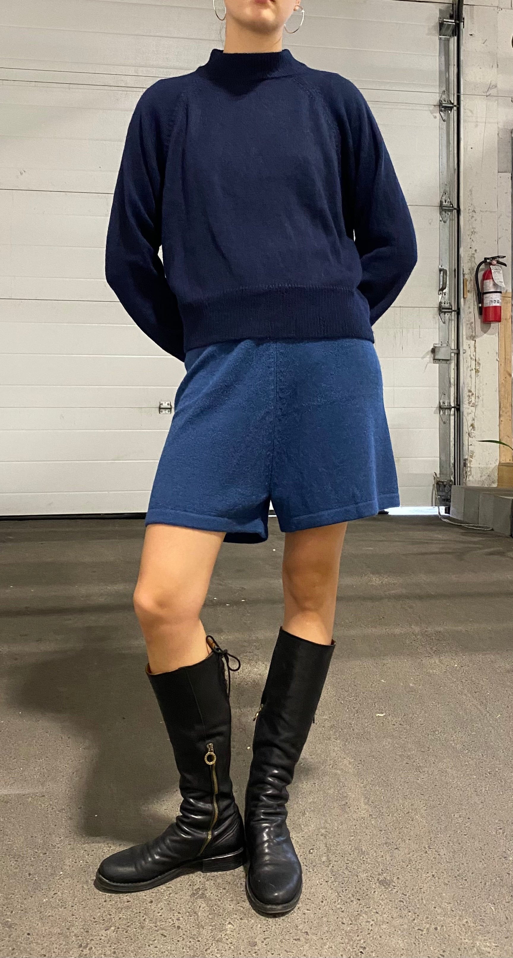 et Tigre - John Knit Shorts - Denim Blue -