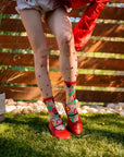 Sock Candy - Lucky Ladybug Sheer Crew Sock -