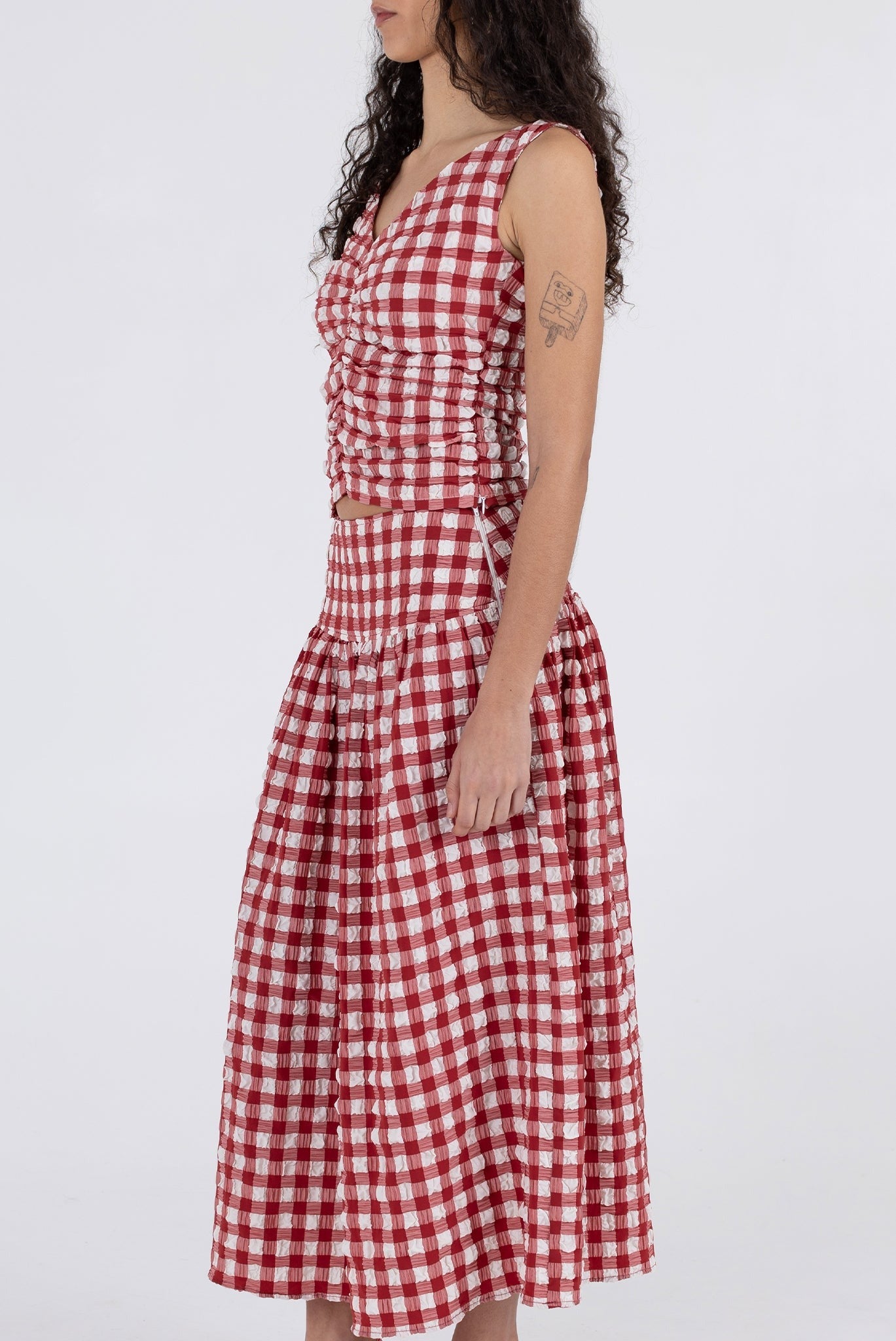 WRAY - Lulu Skirt - Lipstick Check -