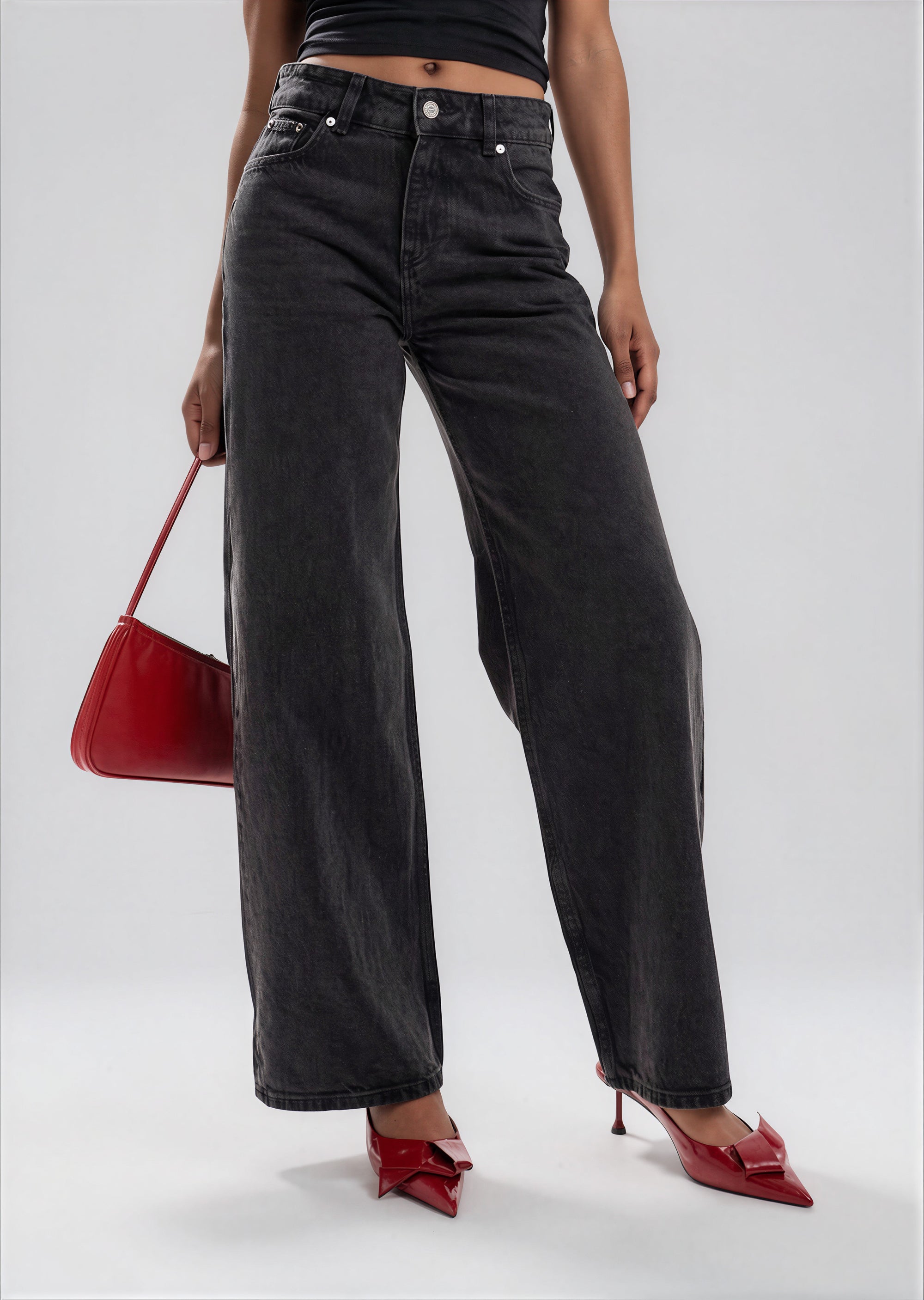 & Other Stories - Wide Leg Jeans - Black -
