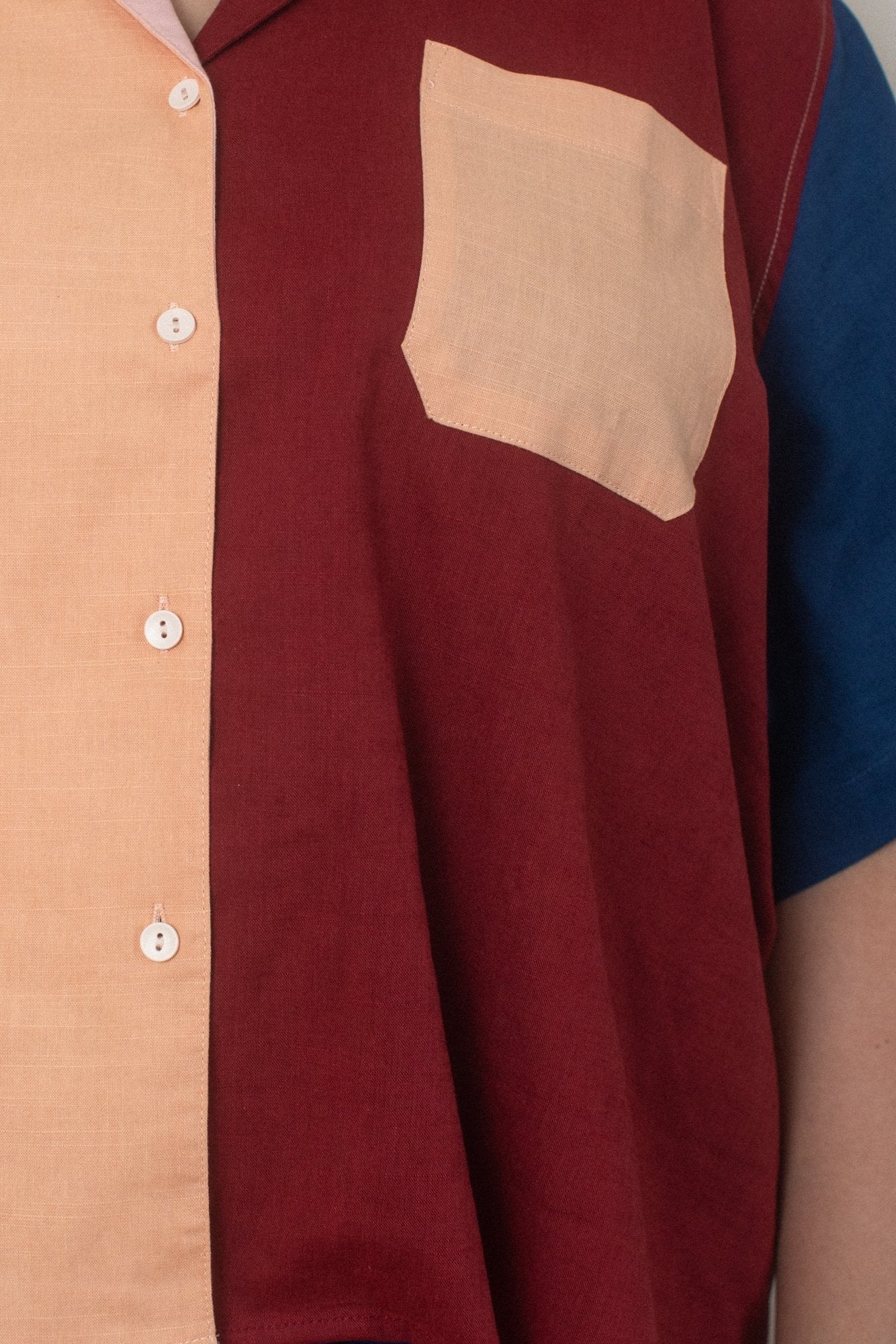 WRAY - Lounge Top - Peach Block -