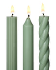 Creative Co. - Assorted Candle Tapers 3-Pack - Sage -