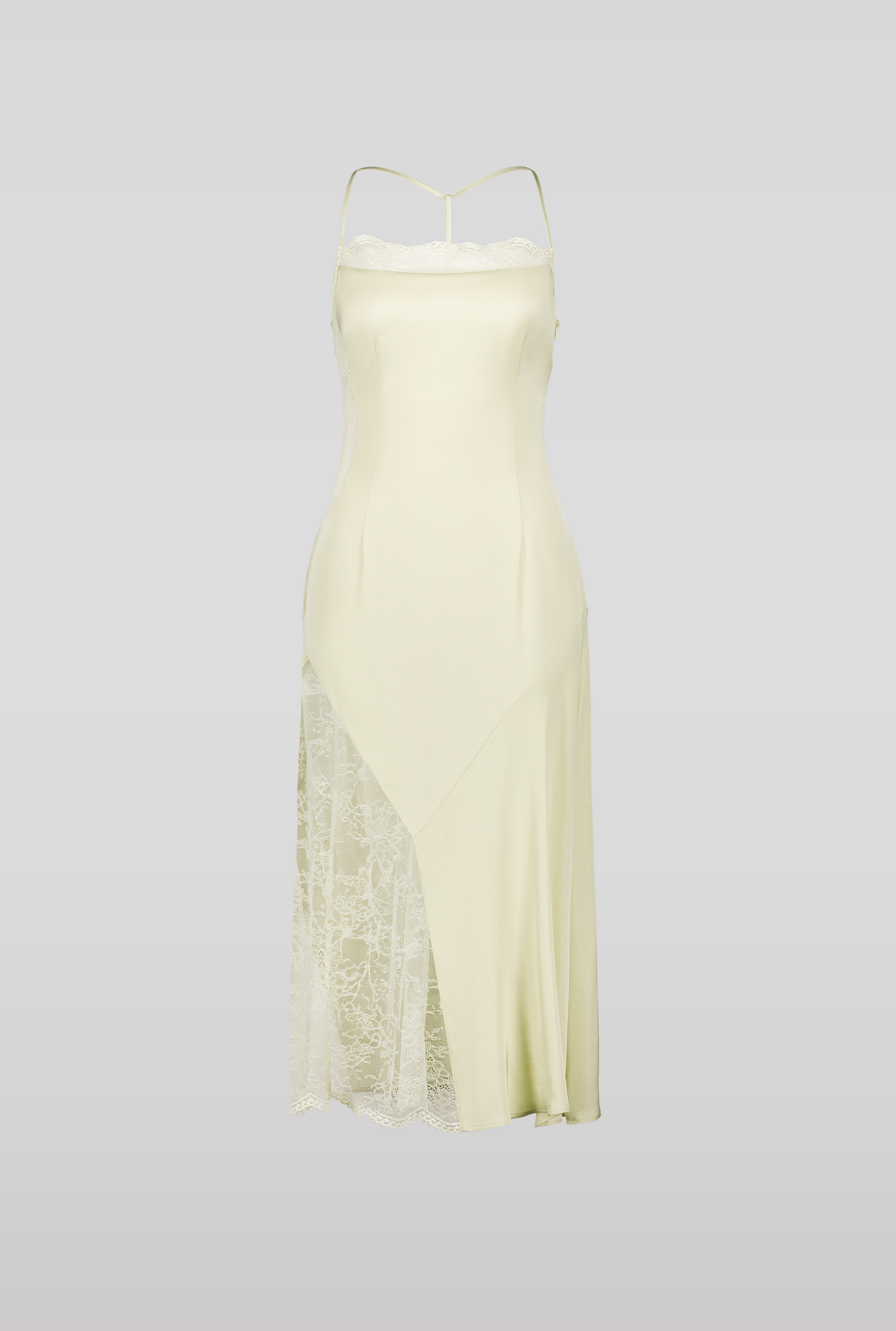 SAEMDI - ALISE LACE TRIM MIDI DRESS -