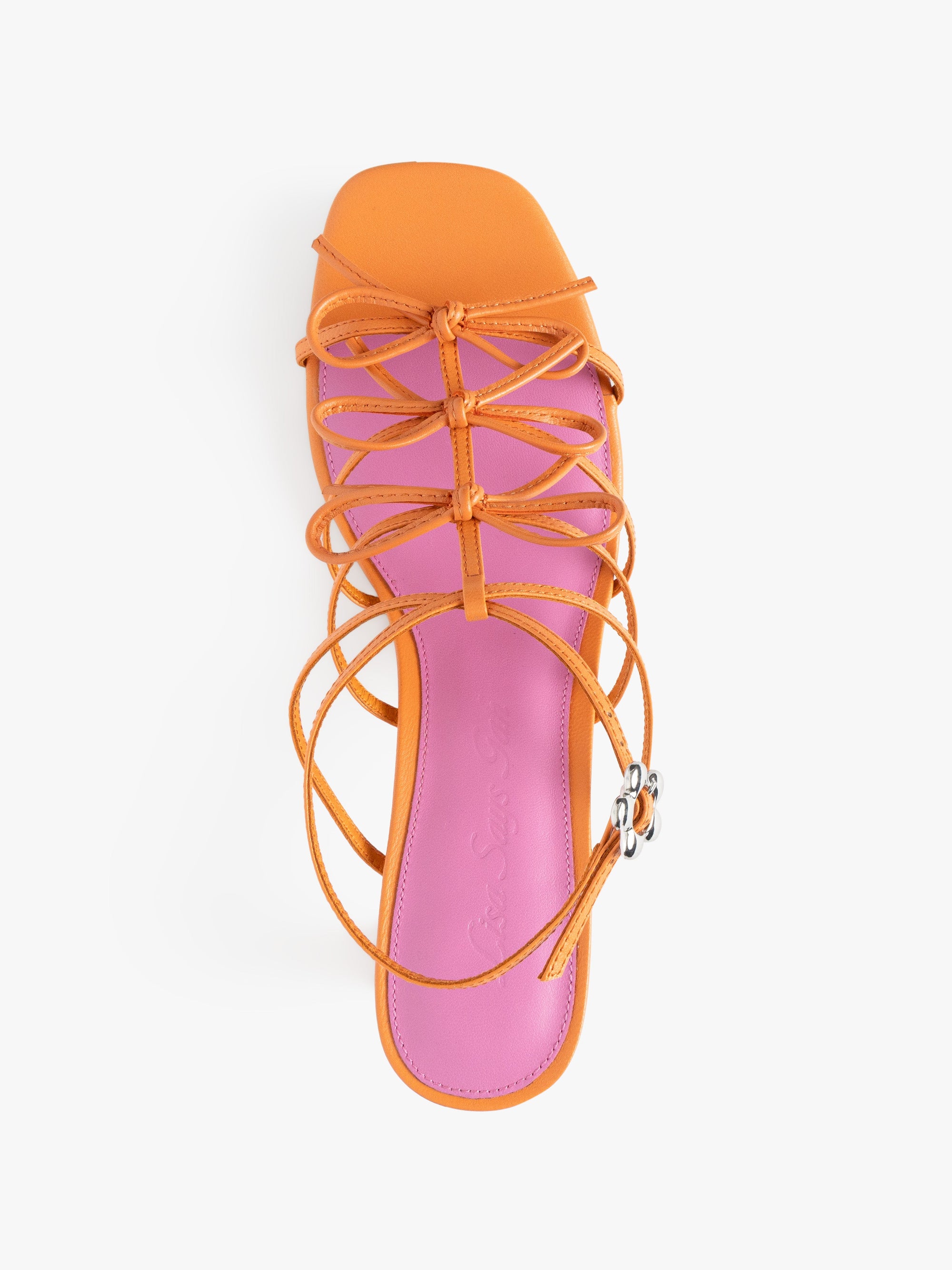 Lisa Says Gah - Carrie Bow Sandal - Creamsicle/Rouge -