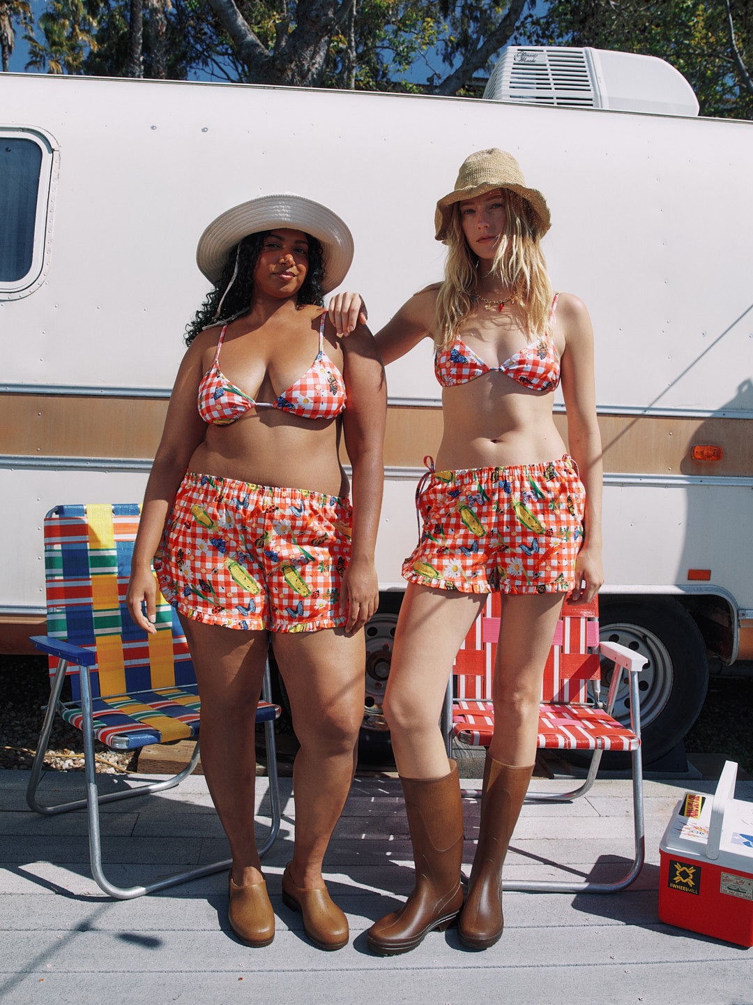 Lisa Says Gah - Pamela Two Piece - Garden Critters Gingham -