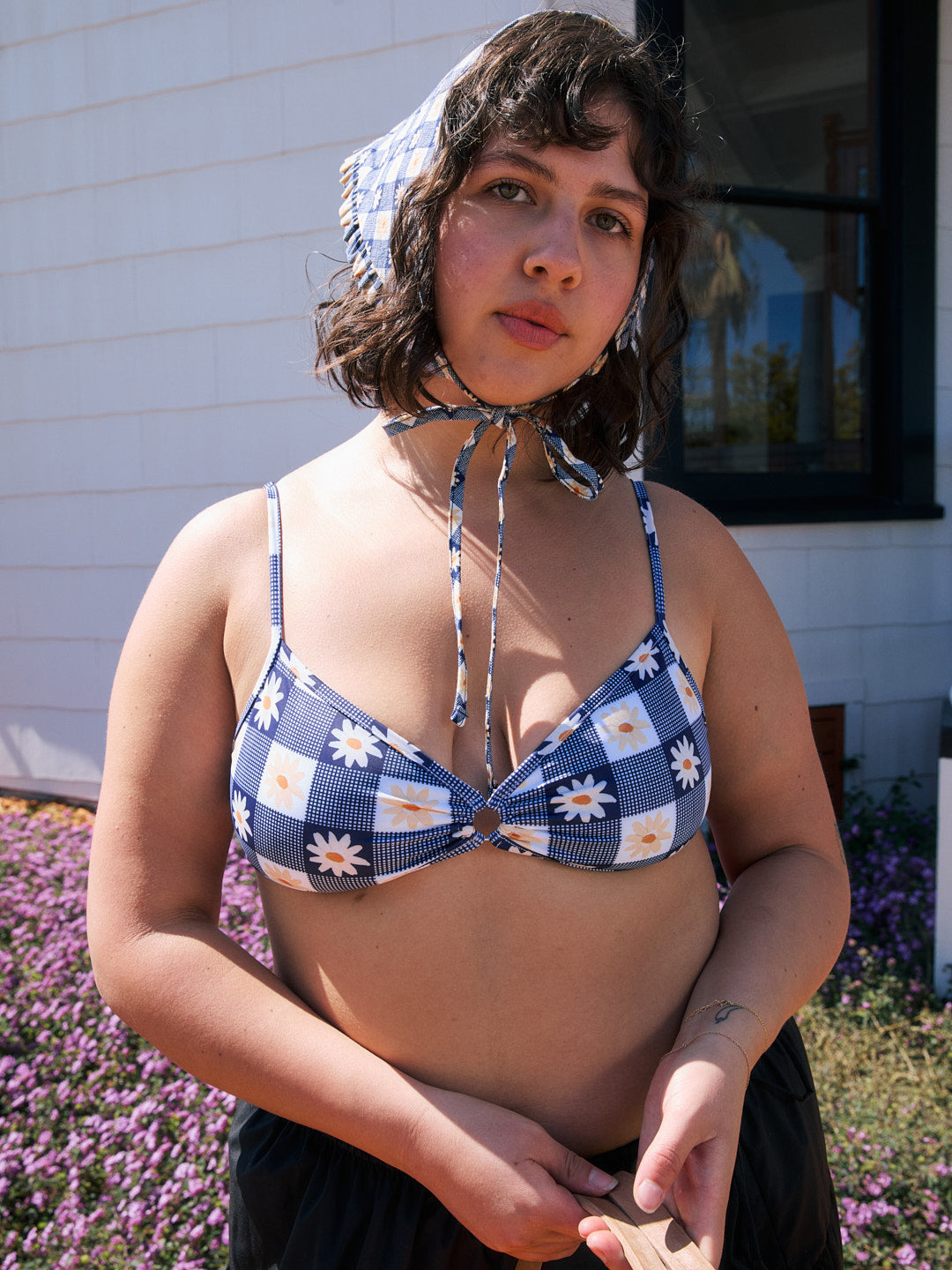 Lisa Says Gah - Banks Top - Navy Daisy Gingham -