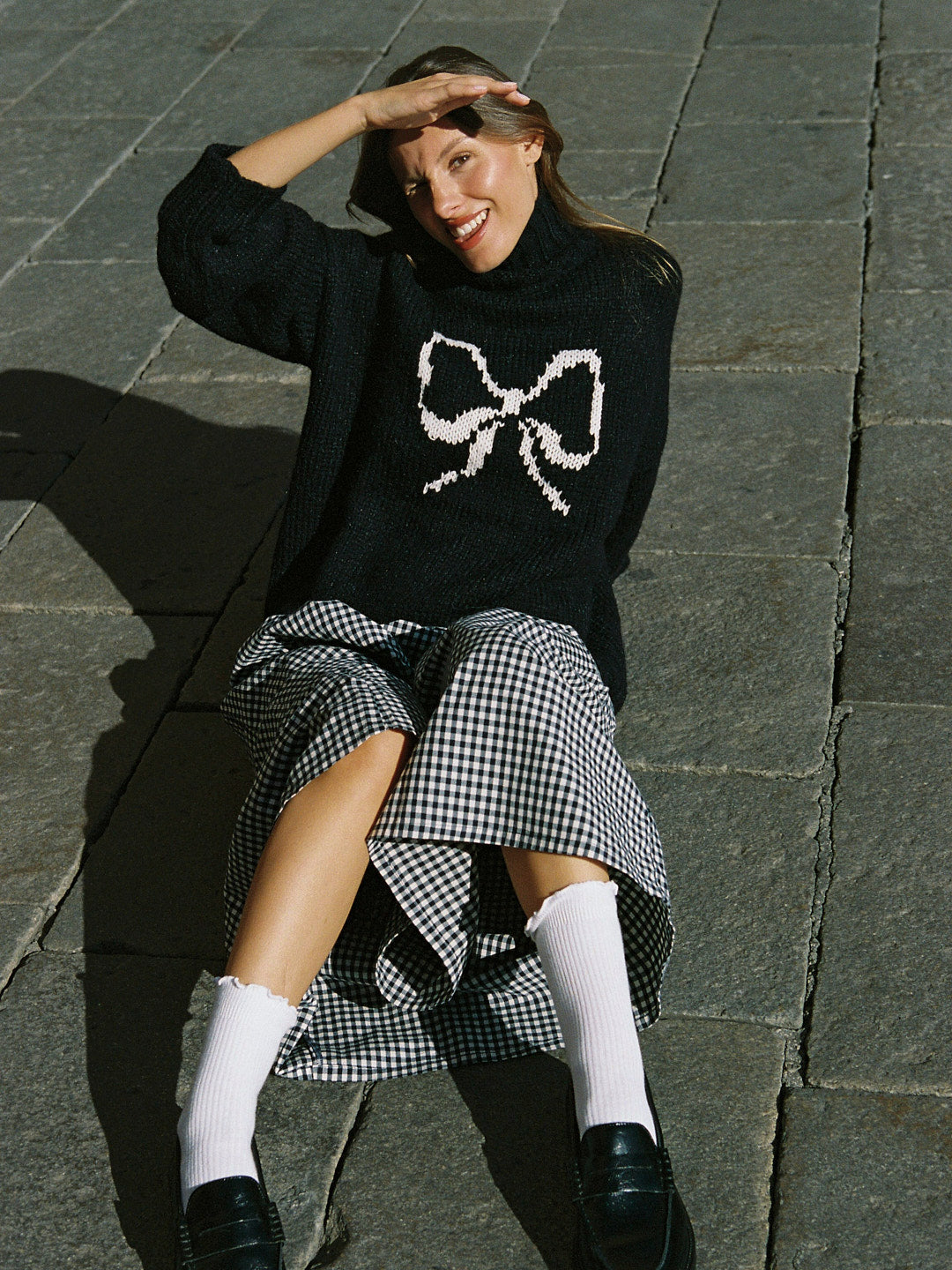 Lisa Says Gah - Cece Turtleneck - Ink Bow -