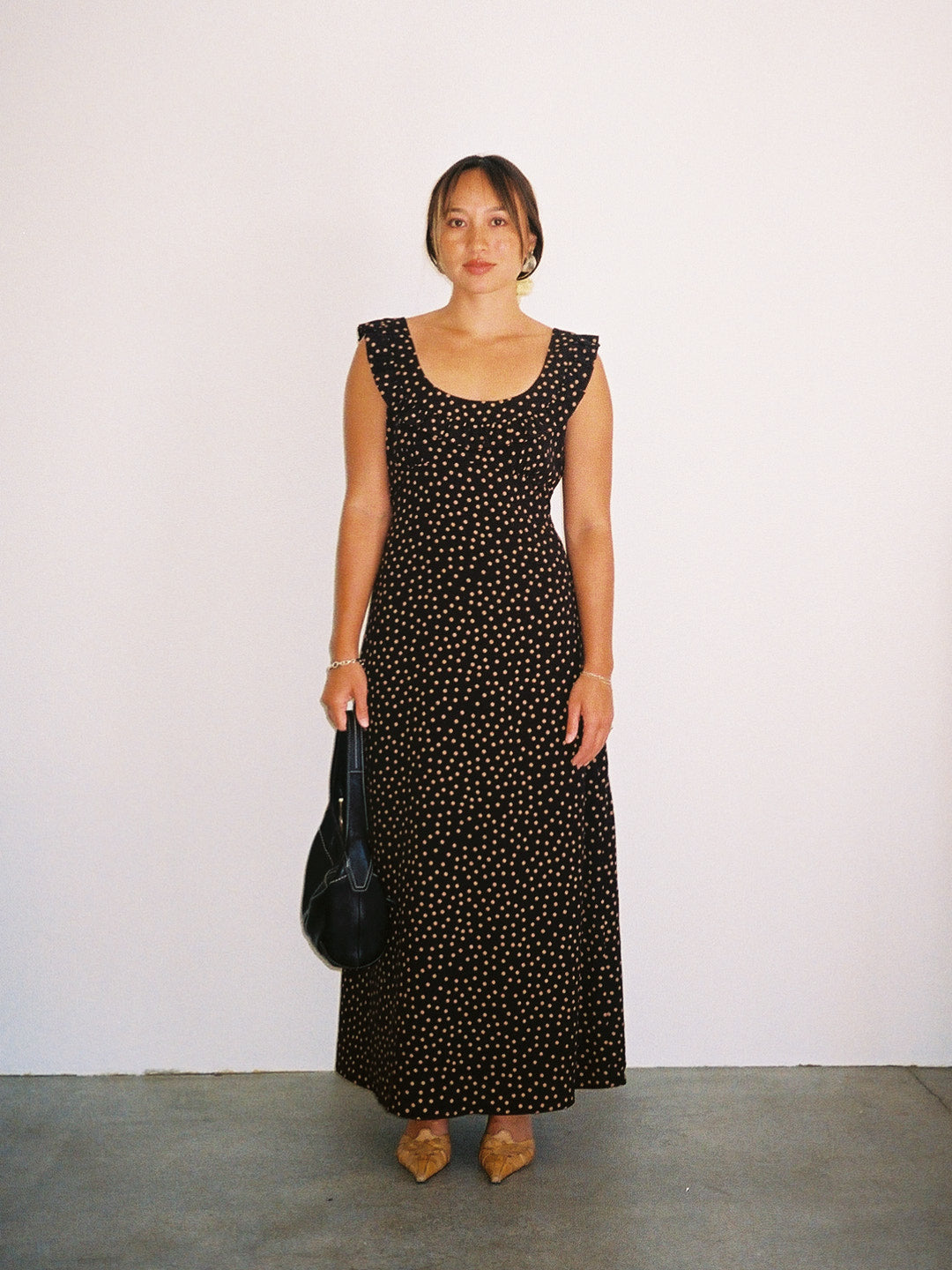 Lisa Says Gah - Iris Dress - Taupe Dot -