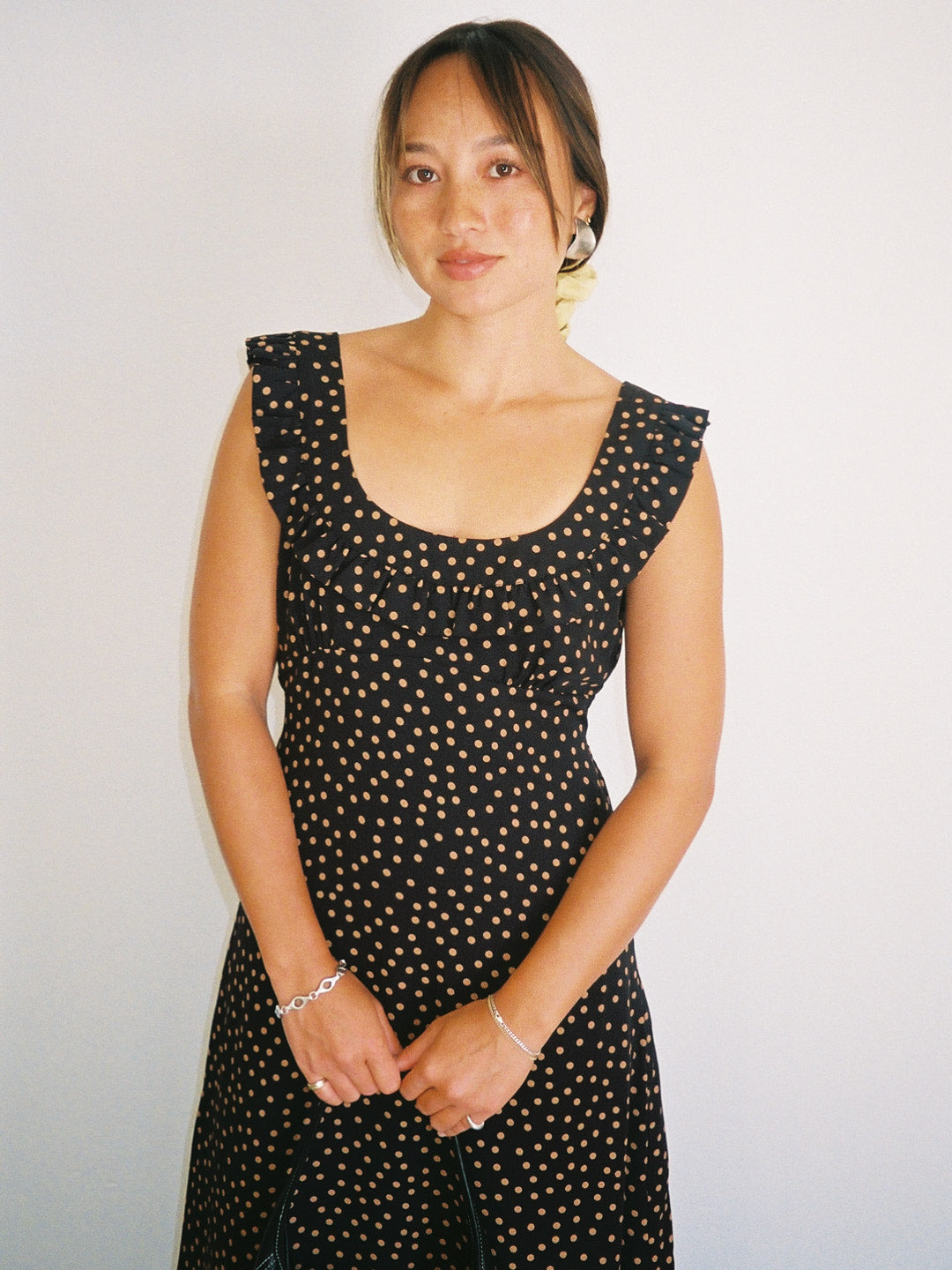 Lisa Says Gah - Iris Dress - Taupe Dot -