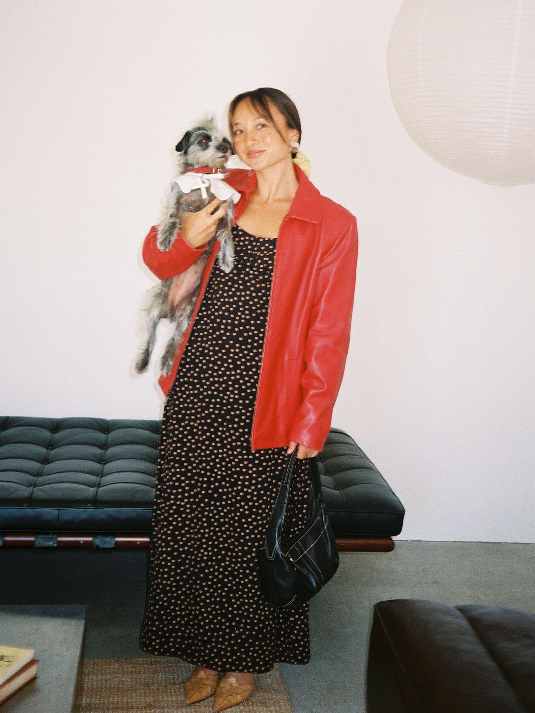 Lisa Says Gah - Iris Dress - Taupe Dot -