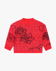 Lisa Says Gah - Iris Pearl Sweater - Rose Dot Red -