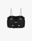 Lisa Says Gah - Jemma Bubble Top - Black Pink Bow -