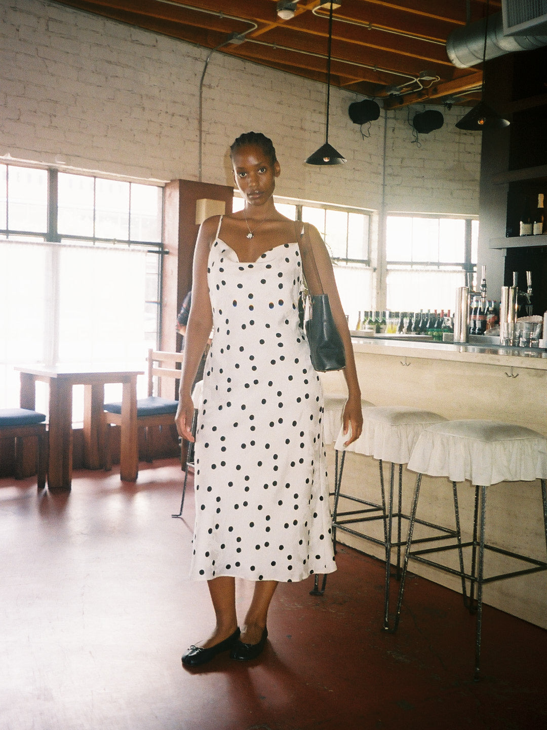 Lisa Says Gah - Griffin Dress - White Dot -