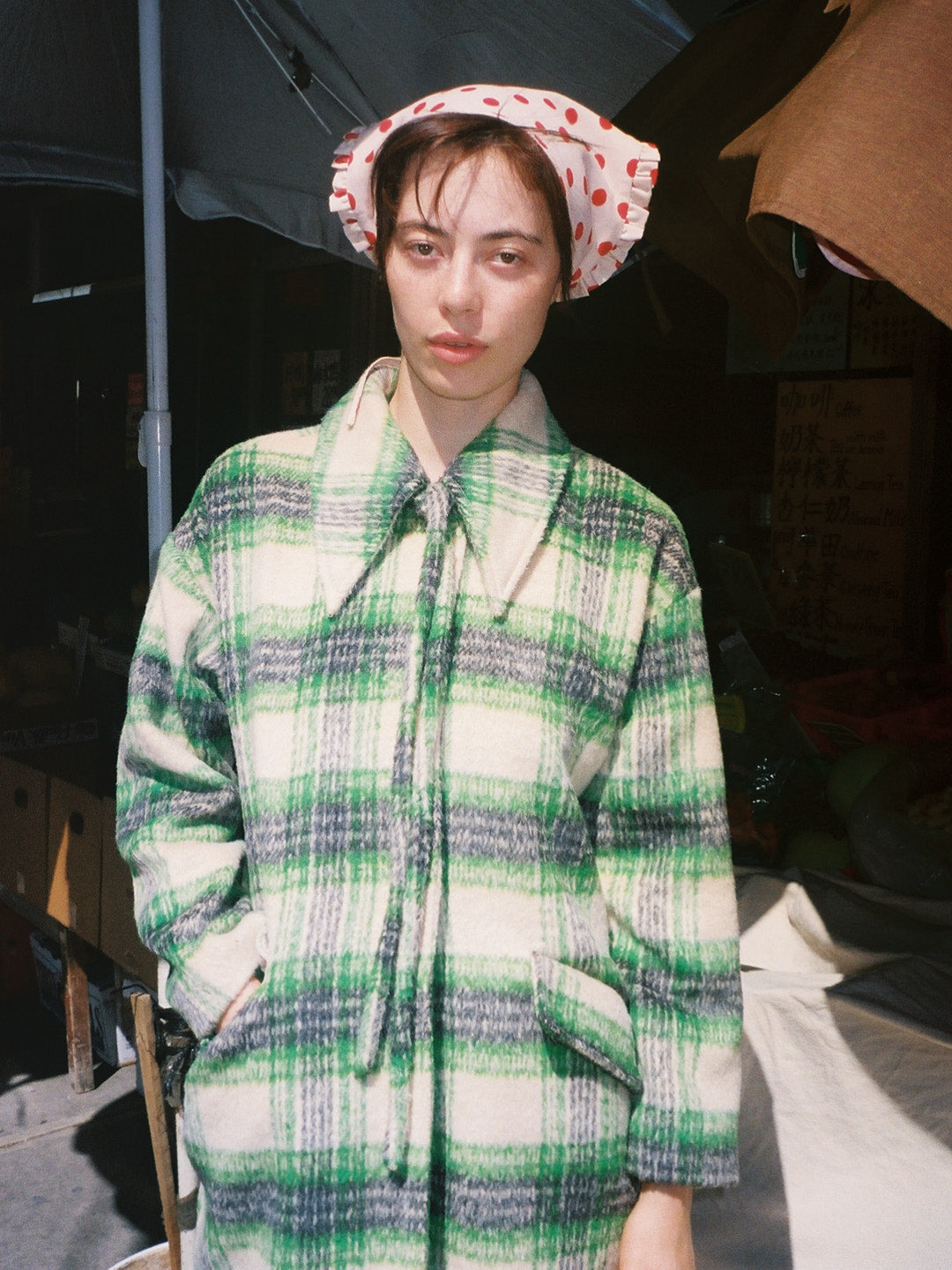 Lisa Says Gah - Chelsea Coat - Moss Plaid -