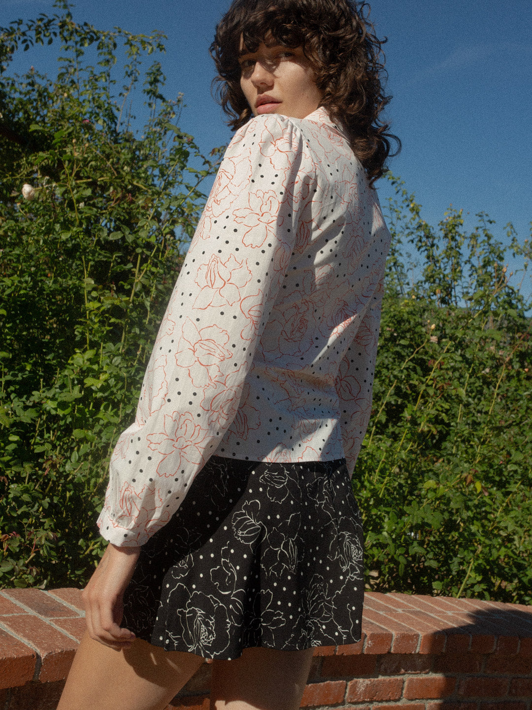 Lisa Says Gah - Jasper Button Up - Rose Dot White -