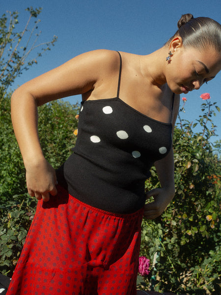 Lisa Says Gah - Tank Tops - Emi Tank - Black/White Dot – offe market