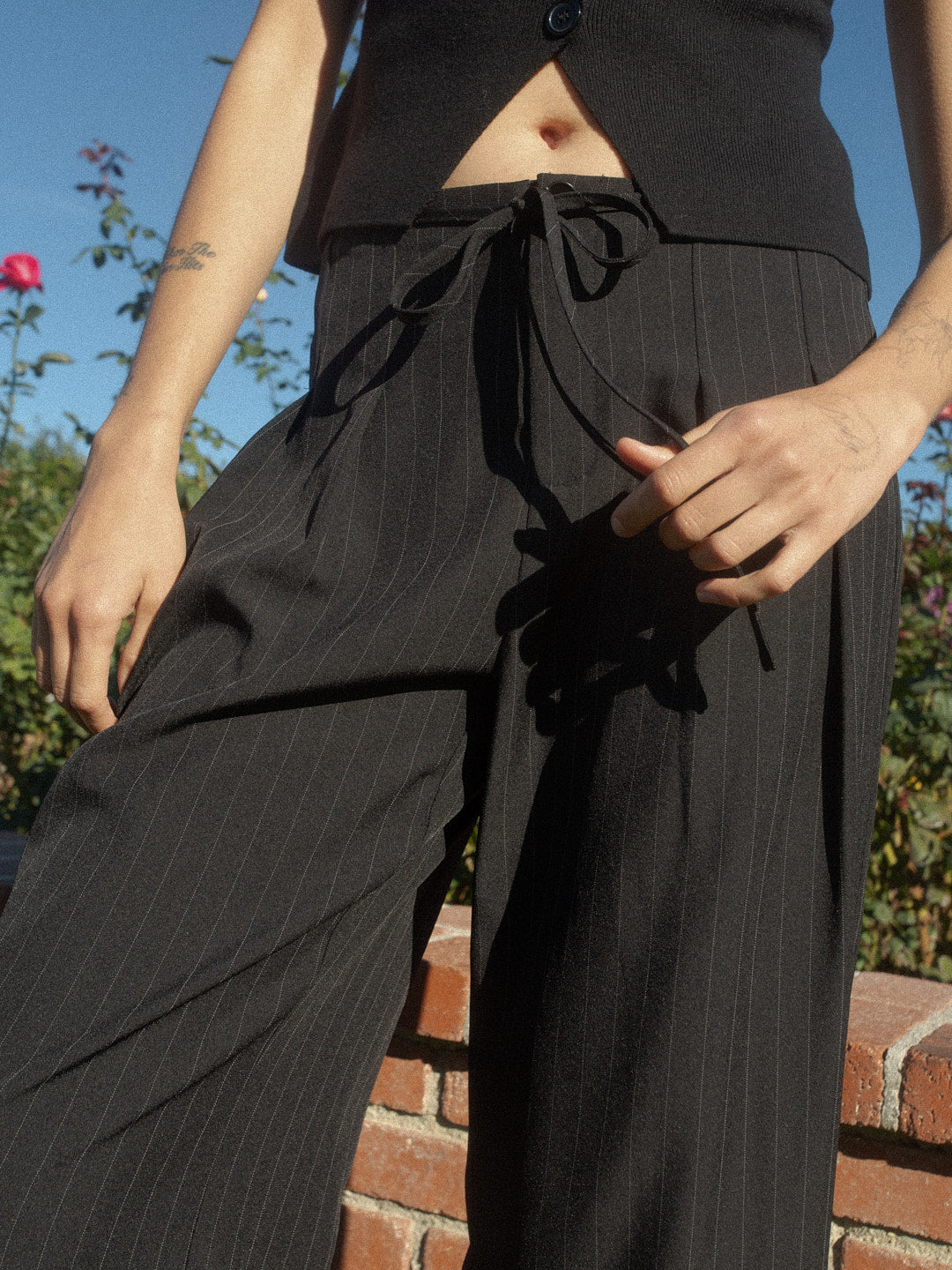 Lisa Says Gah - Margot Pant - Black Pinstripe -