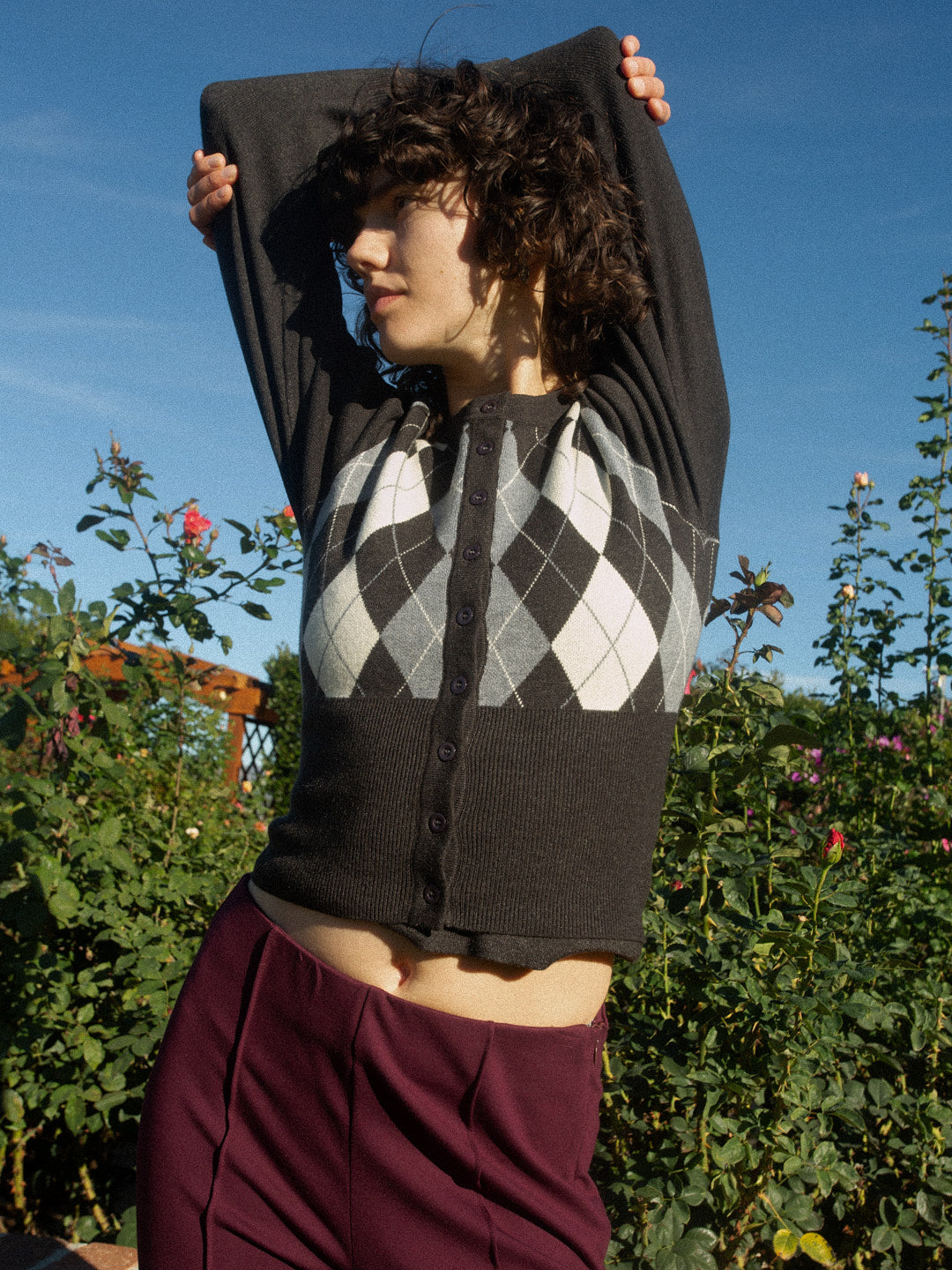 Lisa Says Gah - Emi Cardi - Grey Argyle -