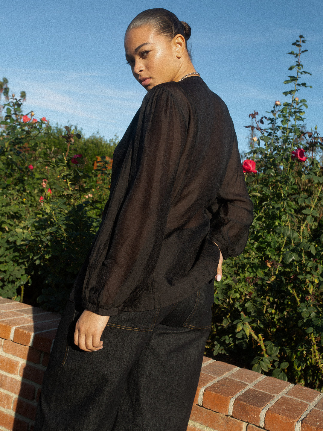Lisa Says Gah - Meera Blouse - Black Organza -