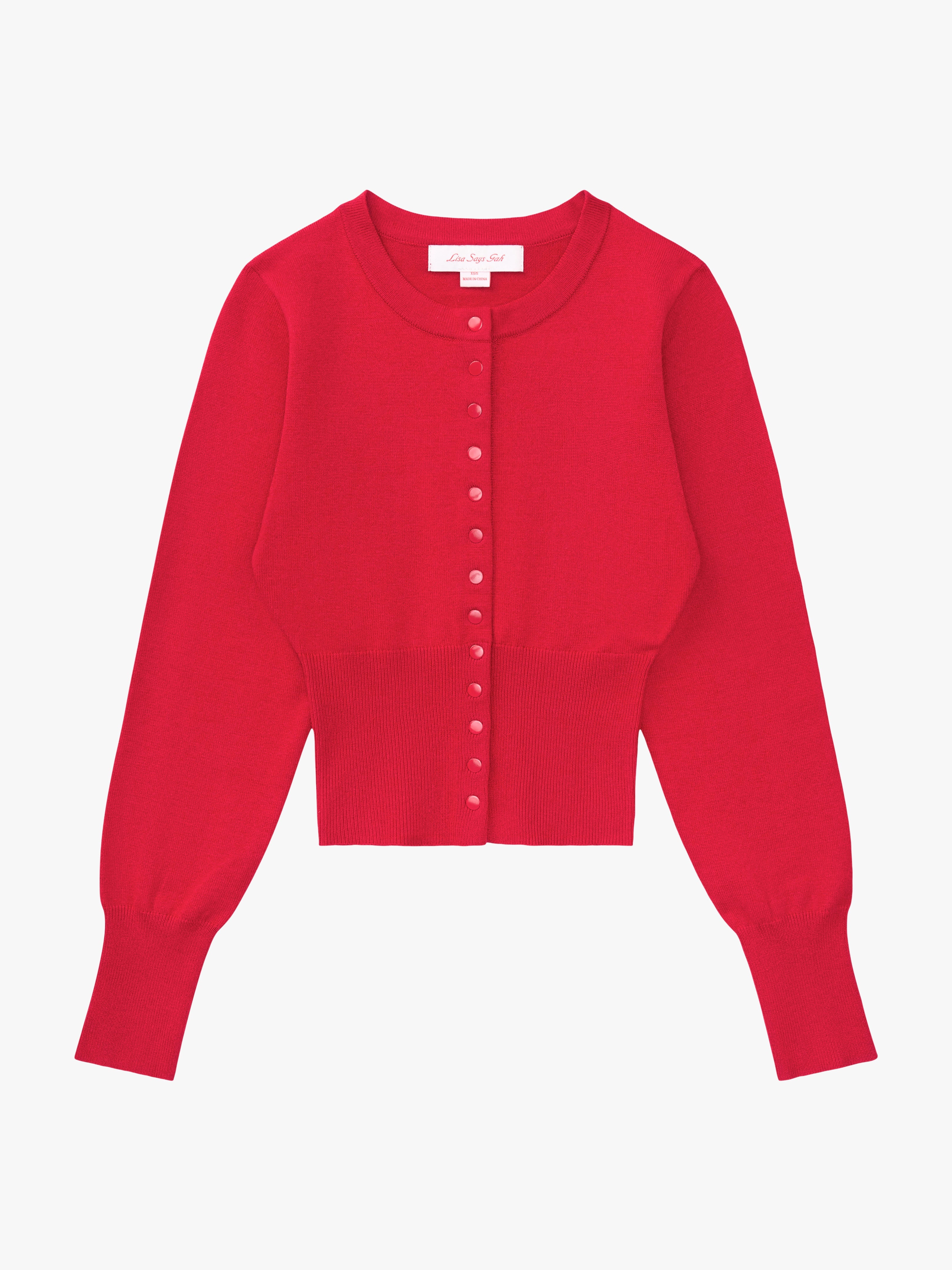 定価6.1万 フォーティファイブアール 45R 45rpm ツイードガンジーCARDIGAN カーディガン 0/レッド トップス 羽織り 【2400013576505】 45rpm 45R コットンカーディガン 赤3 (K-128694)