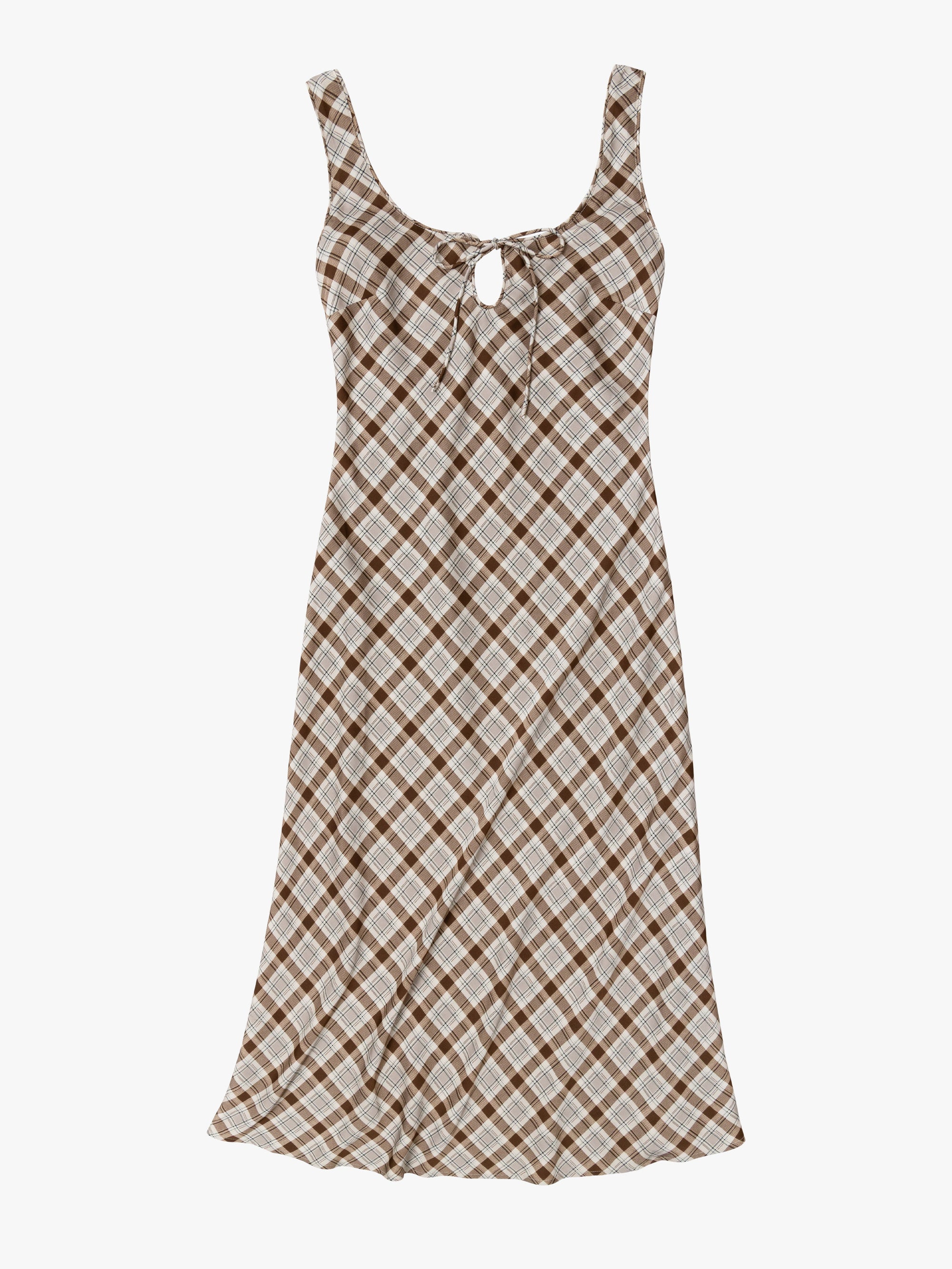 Lisa Says Gah - Tabitha Dress - Tan Plaid -