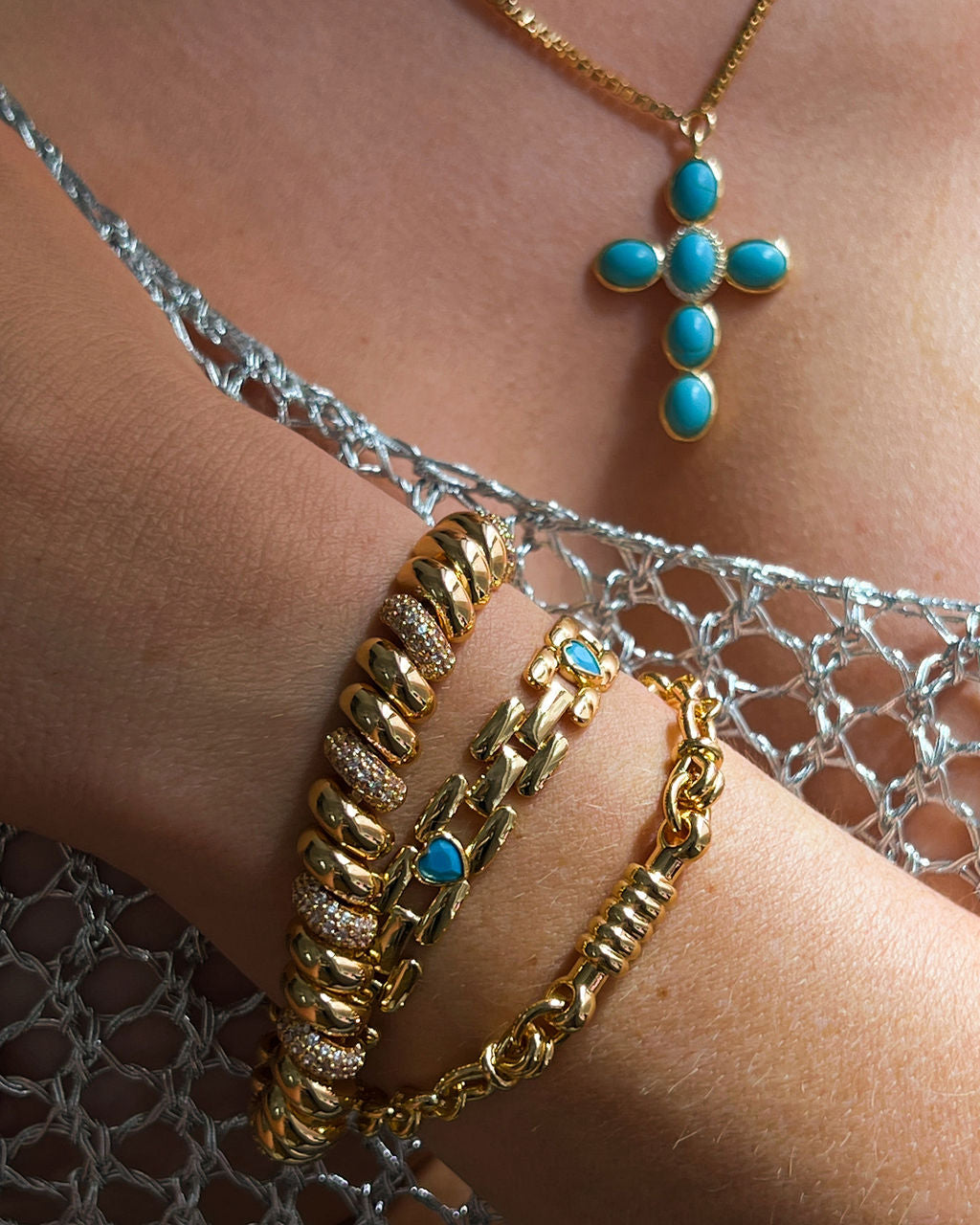 Luv Aj - Horsebit Bracelet - Gold -