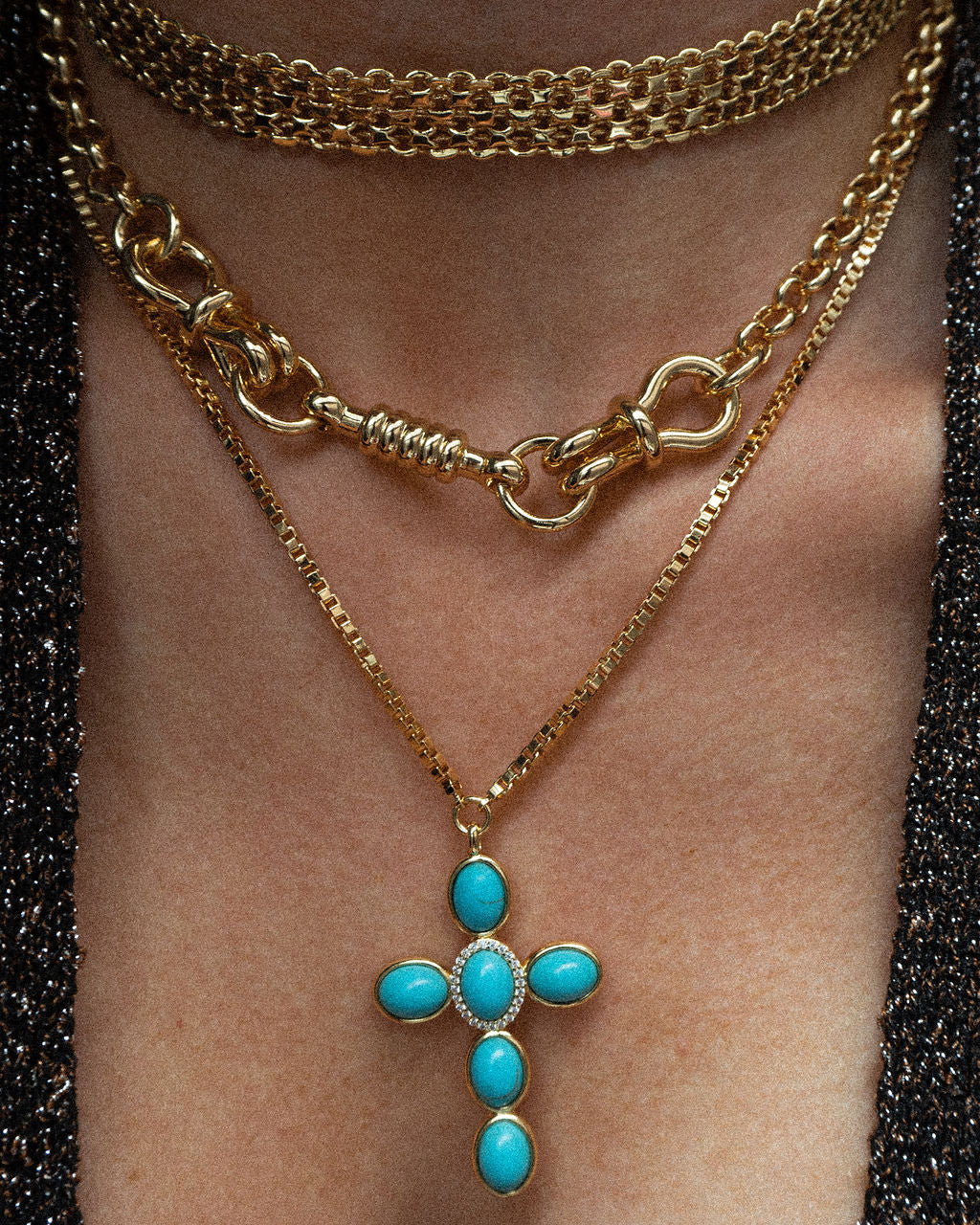 Luv Aj - Horsebit Necklace - Gold -