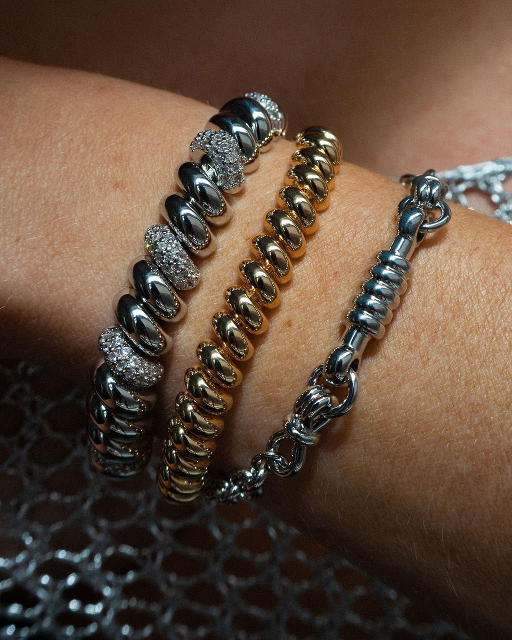 Luv Aj - Horsebit Bracelet - Silver -