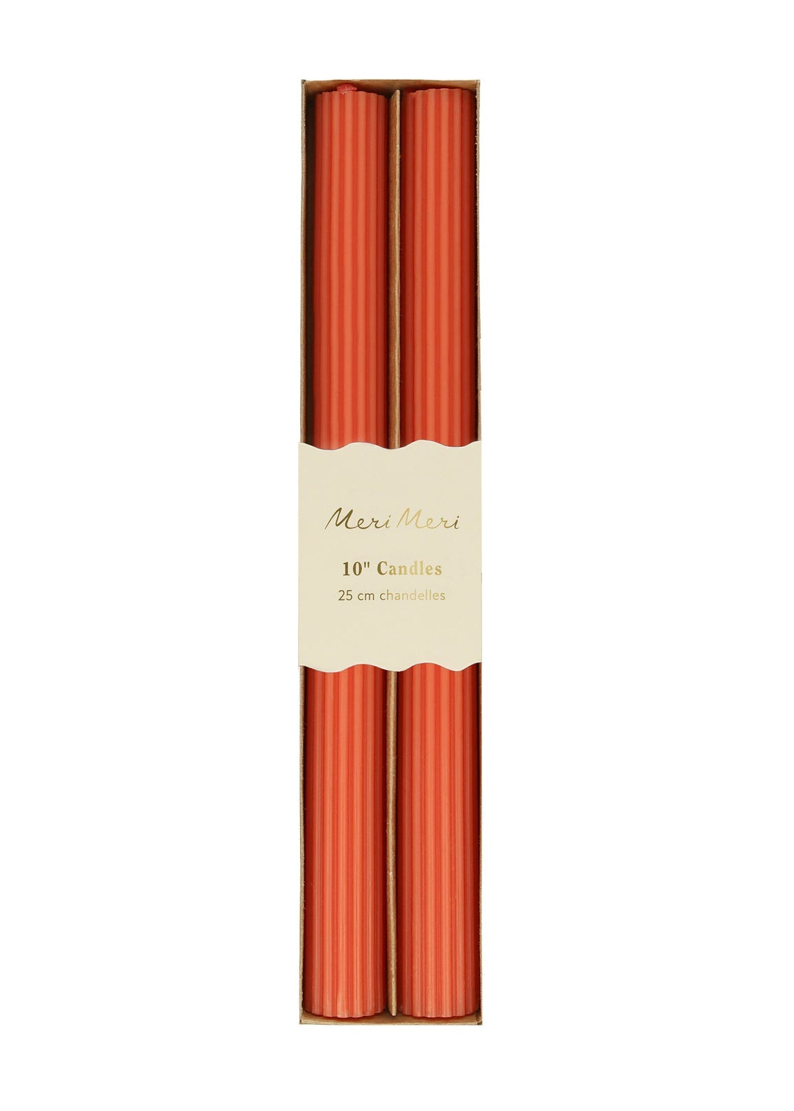 Meri Meri - Tomato Red Table Candles - Pack of 2 -