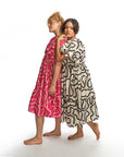 Boyko - Suzy Dress - Hot Pink Squiggle -