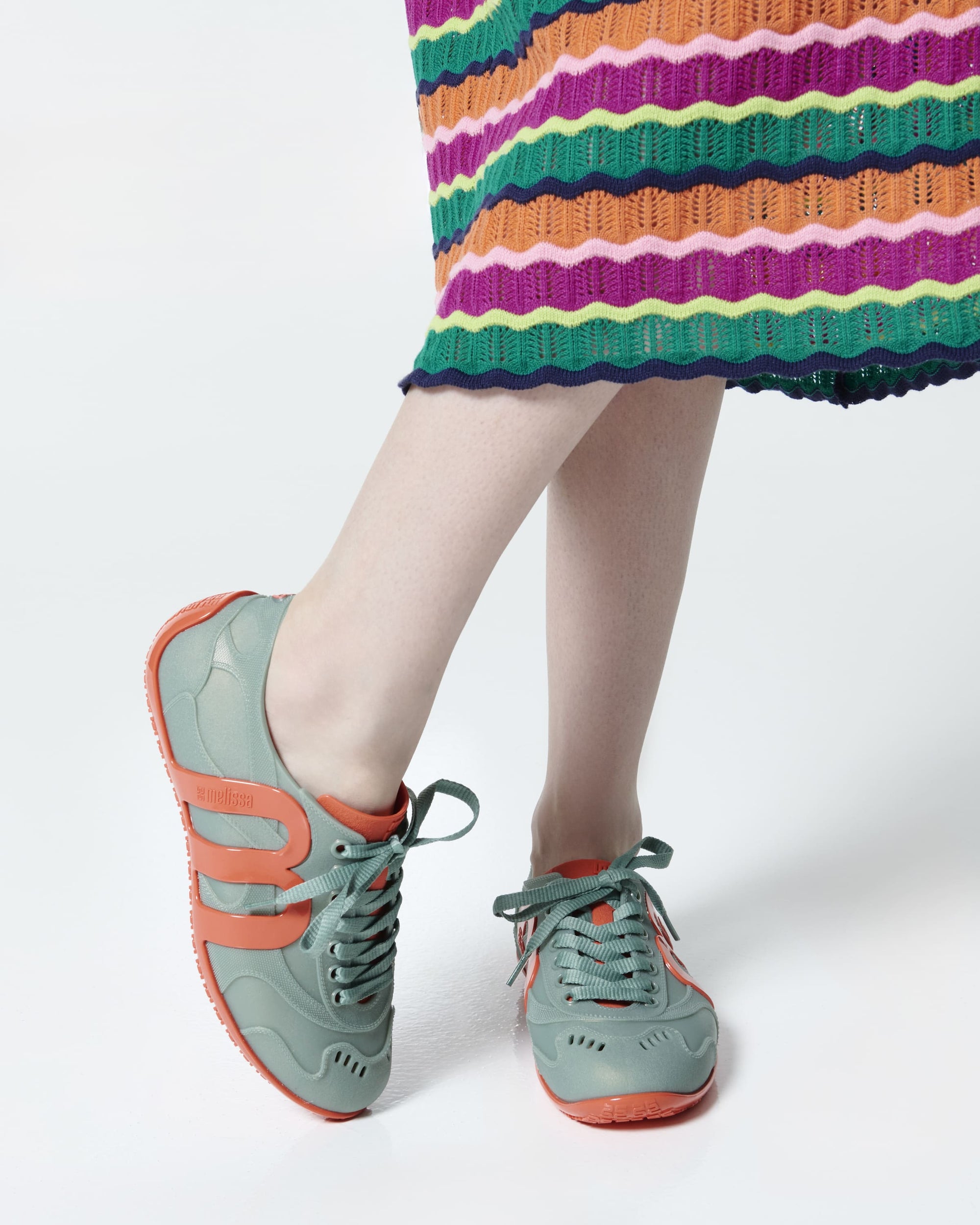 Melissa - Motion Sneaker - Orange/Green -