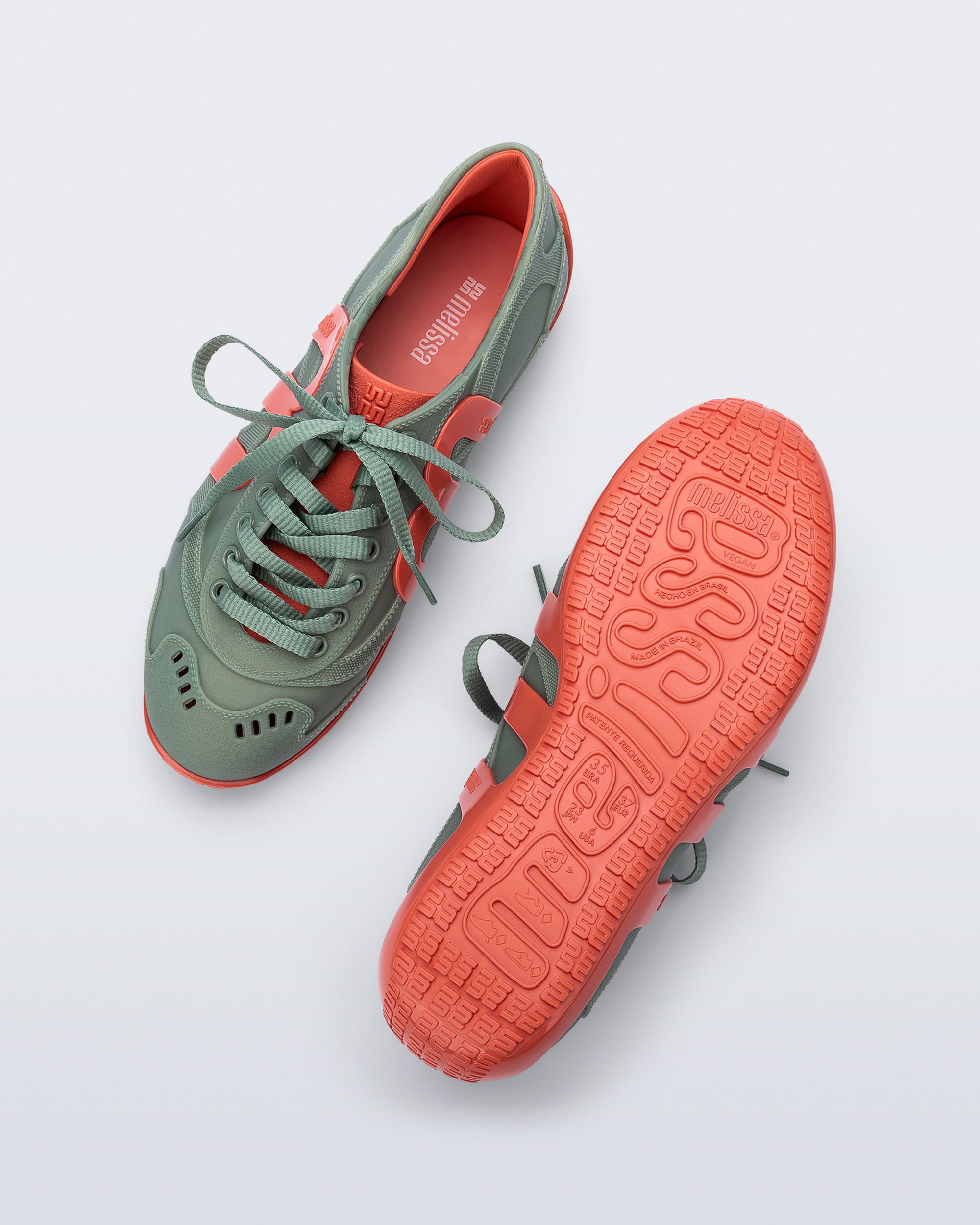 Melissa - Motion Sneaker - Orange/Green -