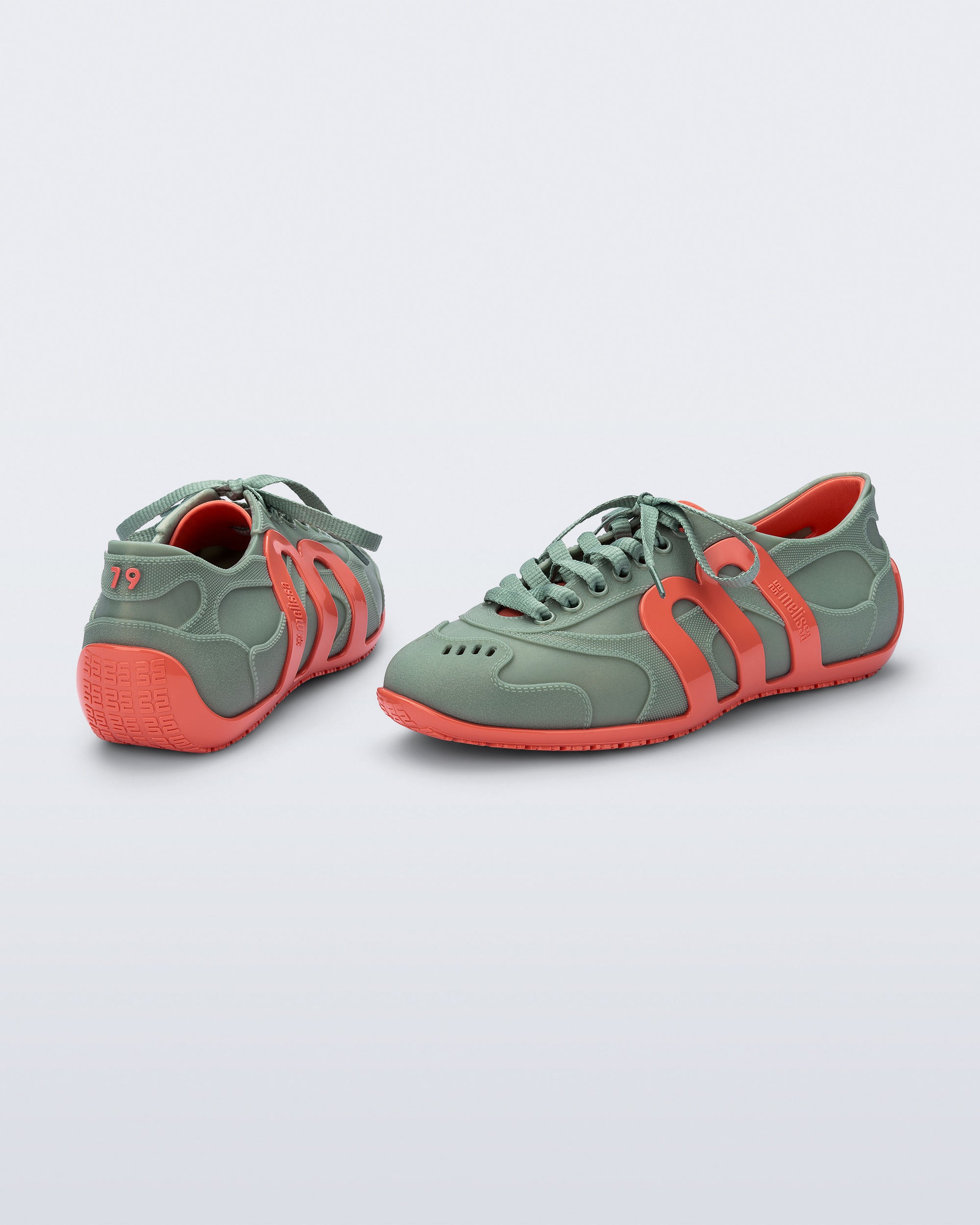 Melissa - Motion Sneaker - Orange/Green -