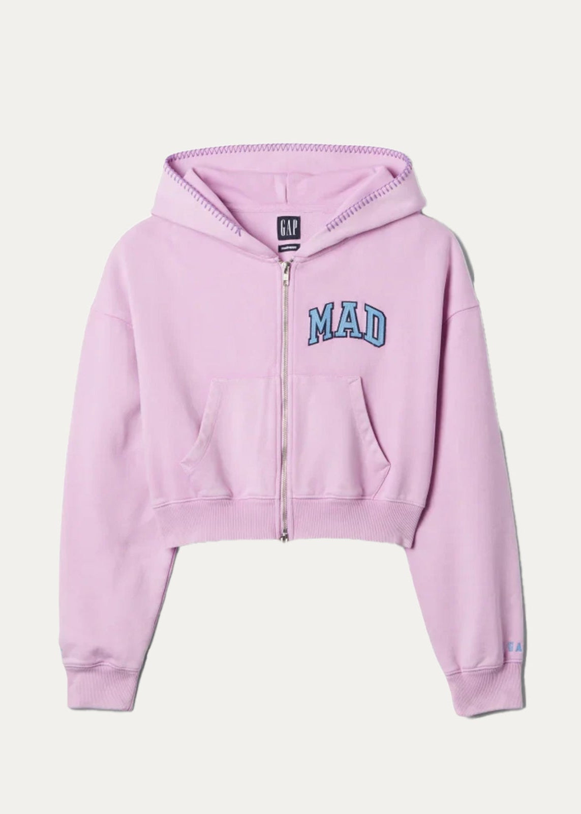Madhappy x Gap - Full Zip Cropped Hoodie - Lavender -