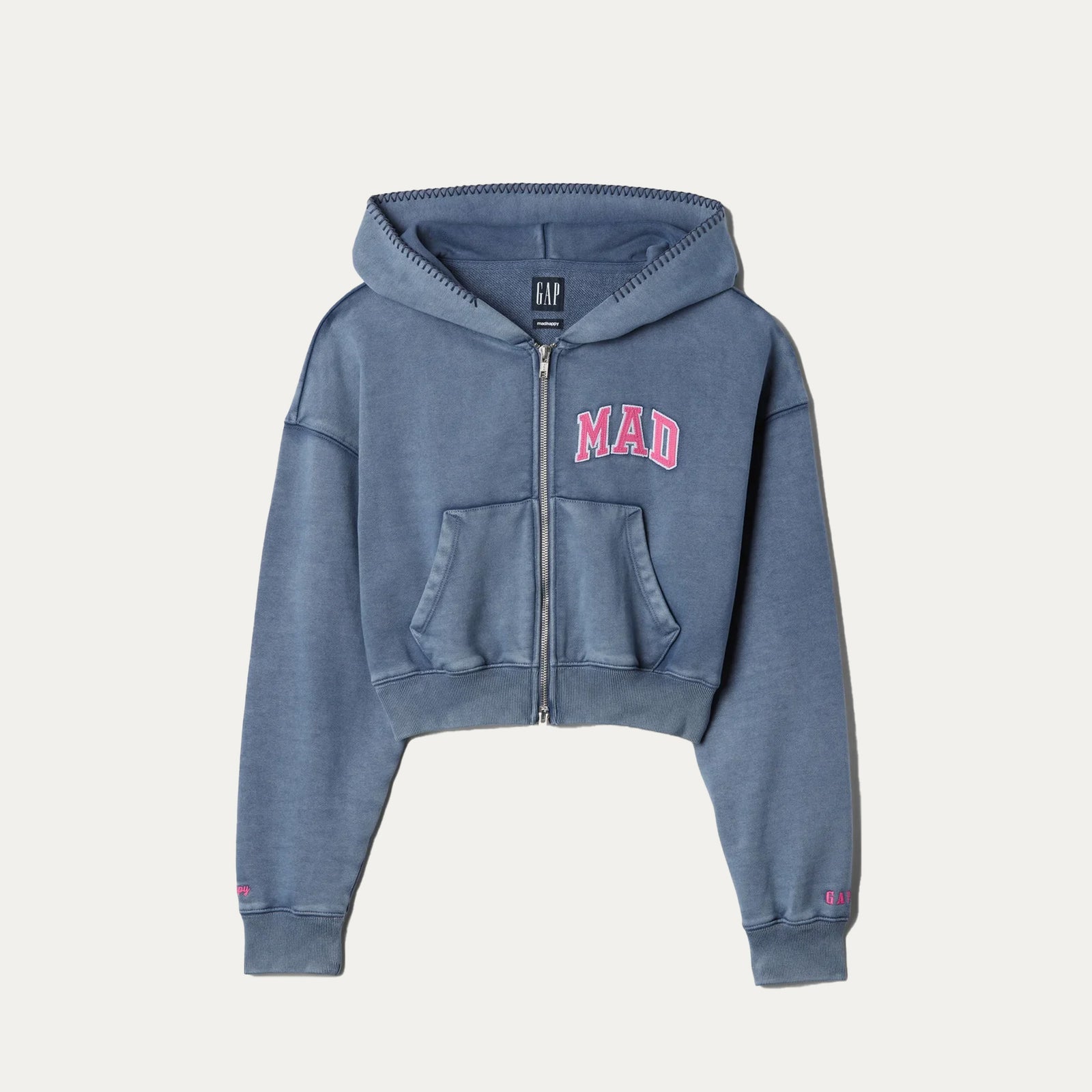 Madhappy x Gap - Full Zip Cropped Hoodie - Navy -