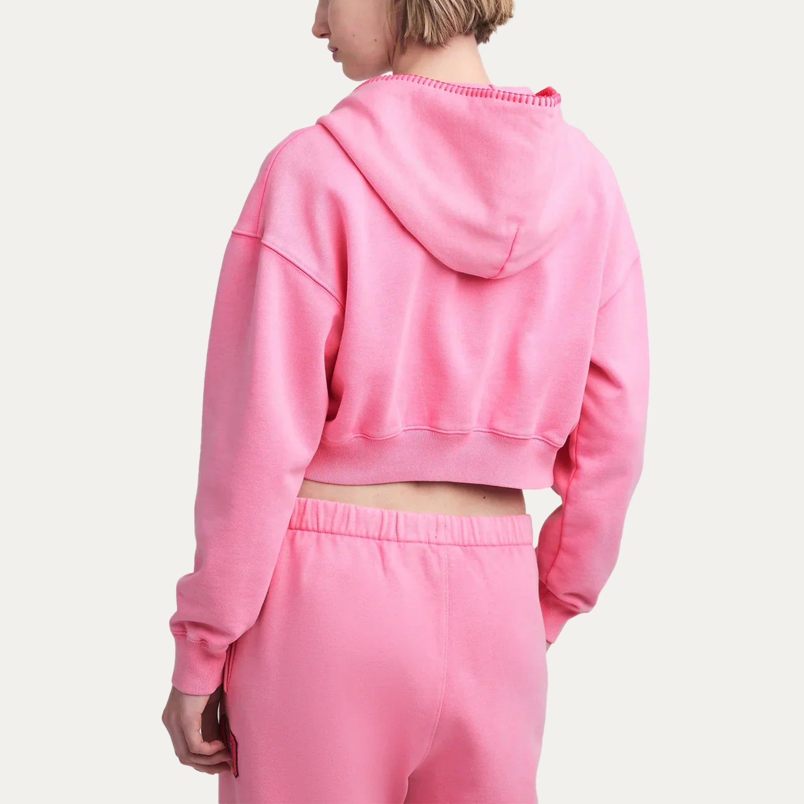 Madhappy x Gap - Full Zip Cropped Hoodie - Pink -