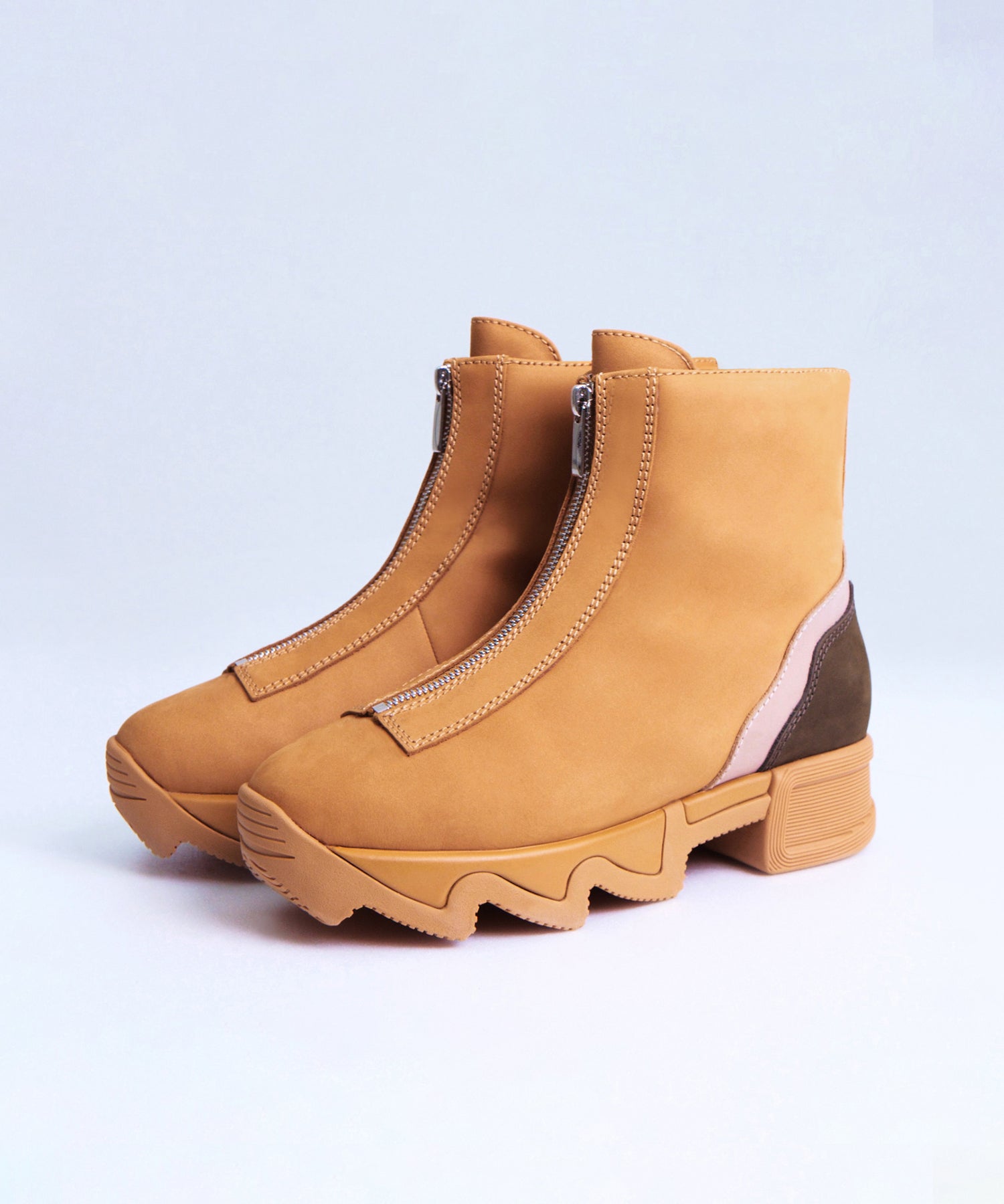 ODELE Camel Zip Up Boot