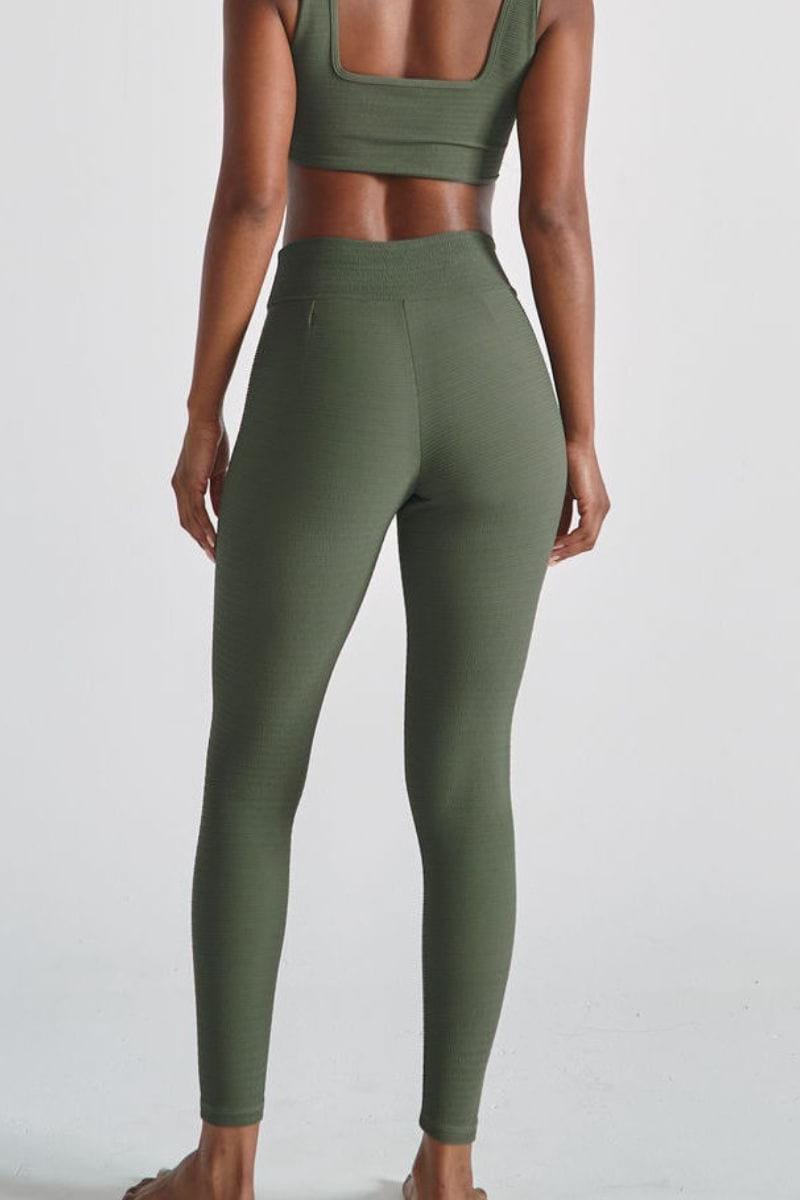 Montce - Olive Micro Scrunch Classic Legging -
