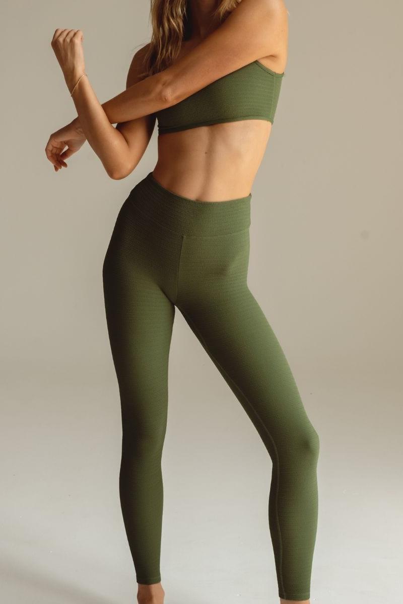 Montce - Olive Micro Scrunch Classic Legging -