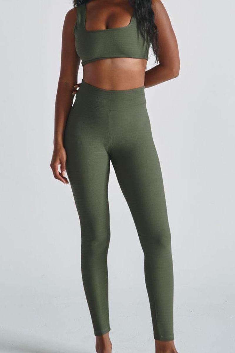 Montce - Olive Micro Scrunch Classic Legging -